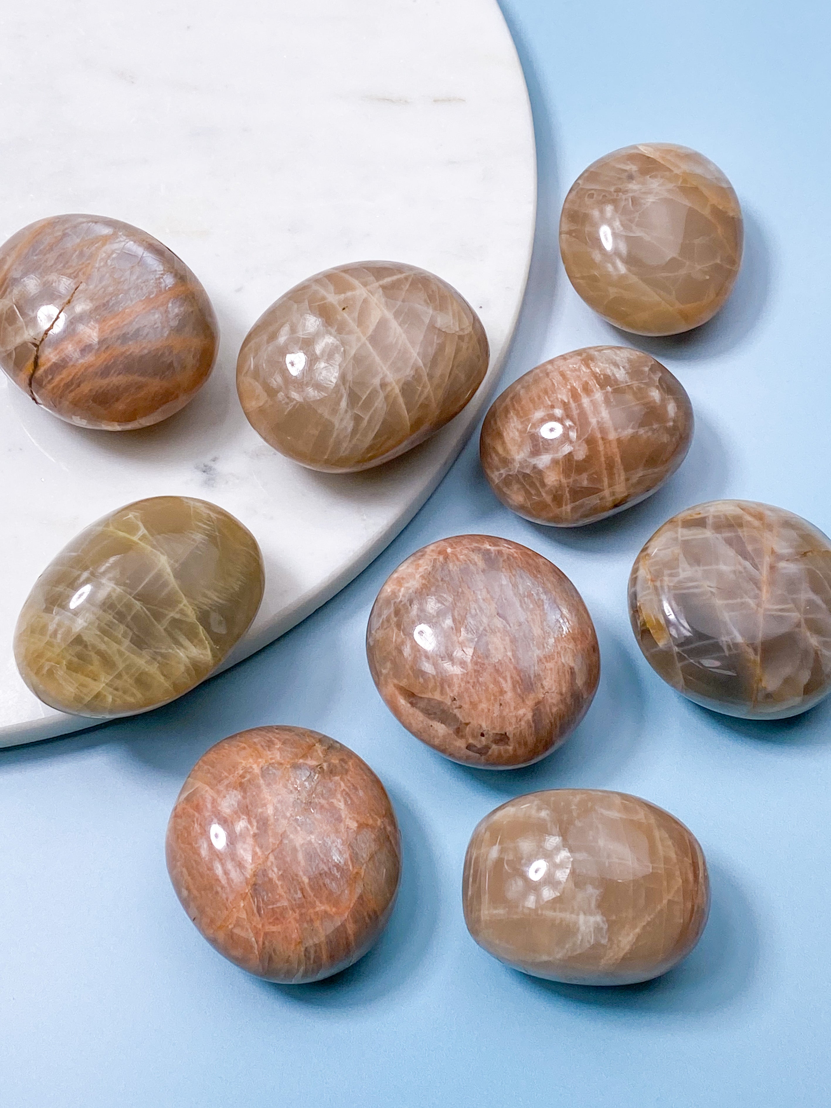 Peach Moonstone Heart