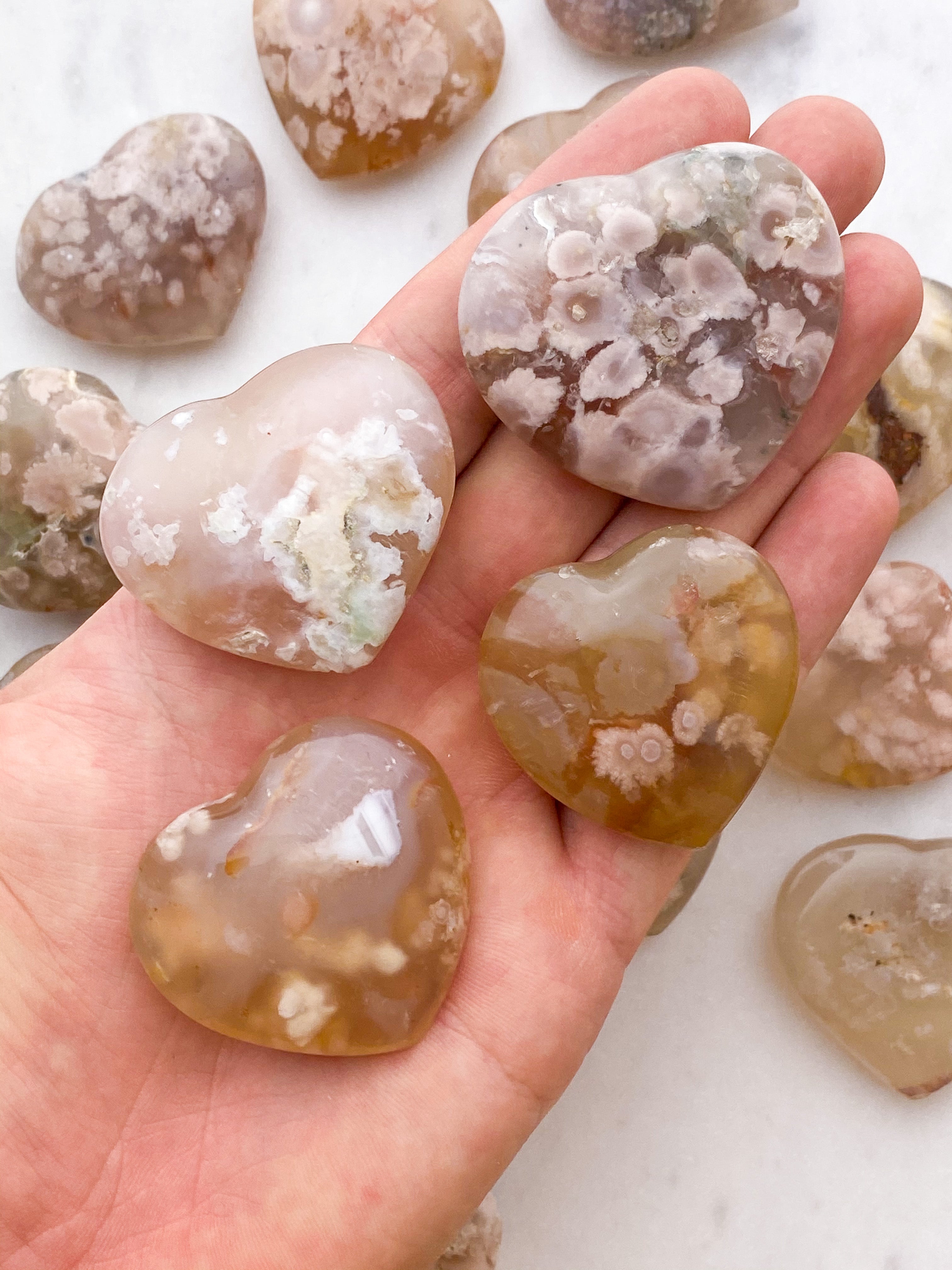 Blommor agat hjärta