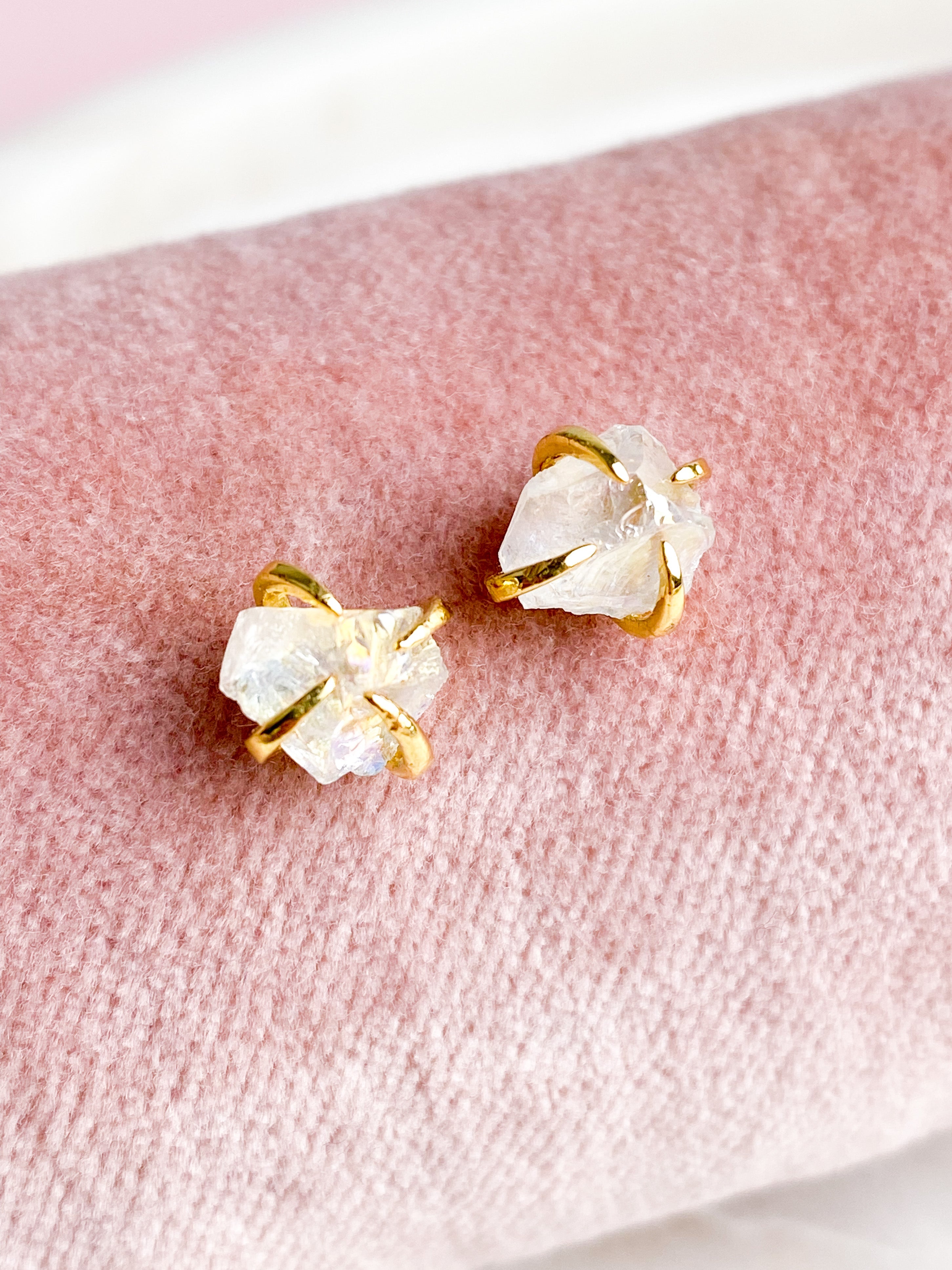 Akvamarin - Petite Heart - Guld