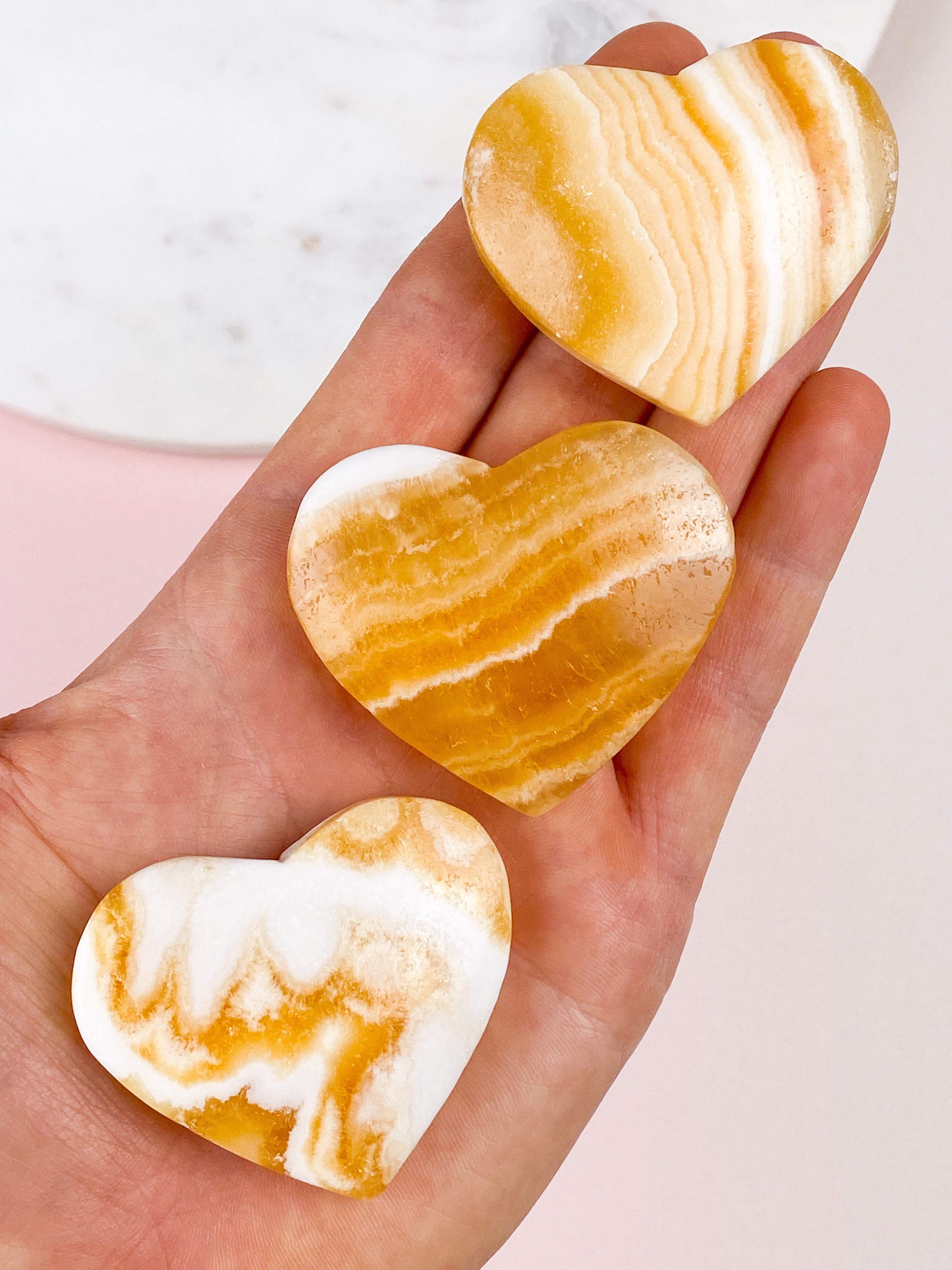 Orange Calcit Heart