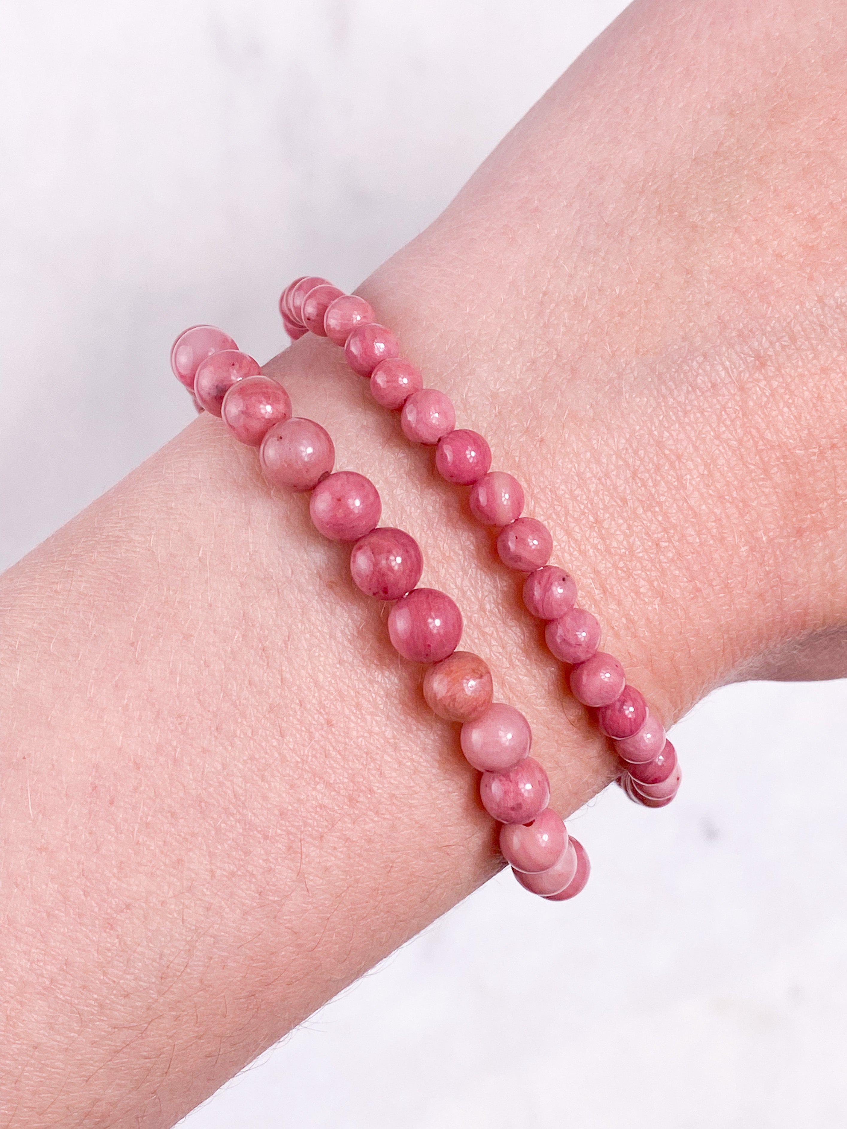 Rosa Rhodonite polerad