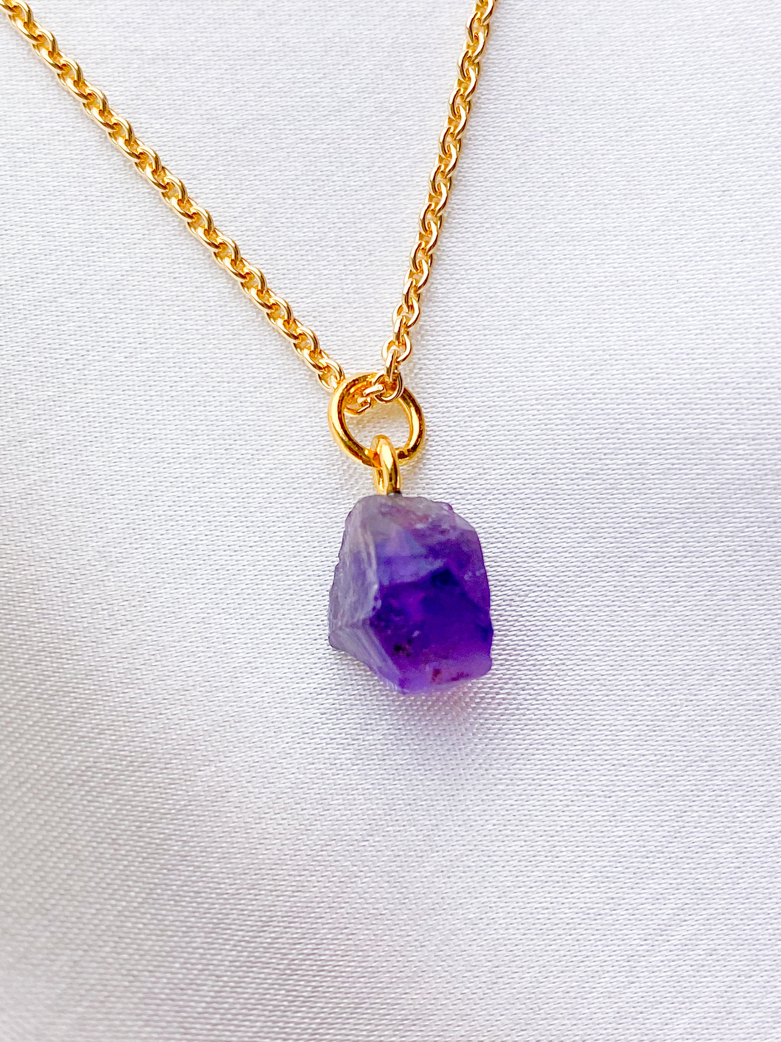 Akvamarin - Petite Heart - Guld