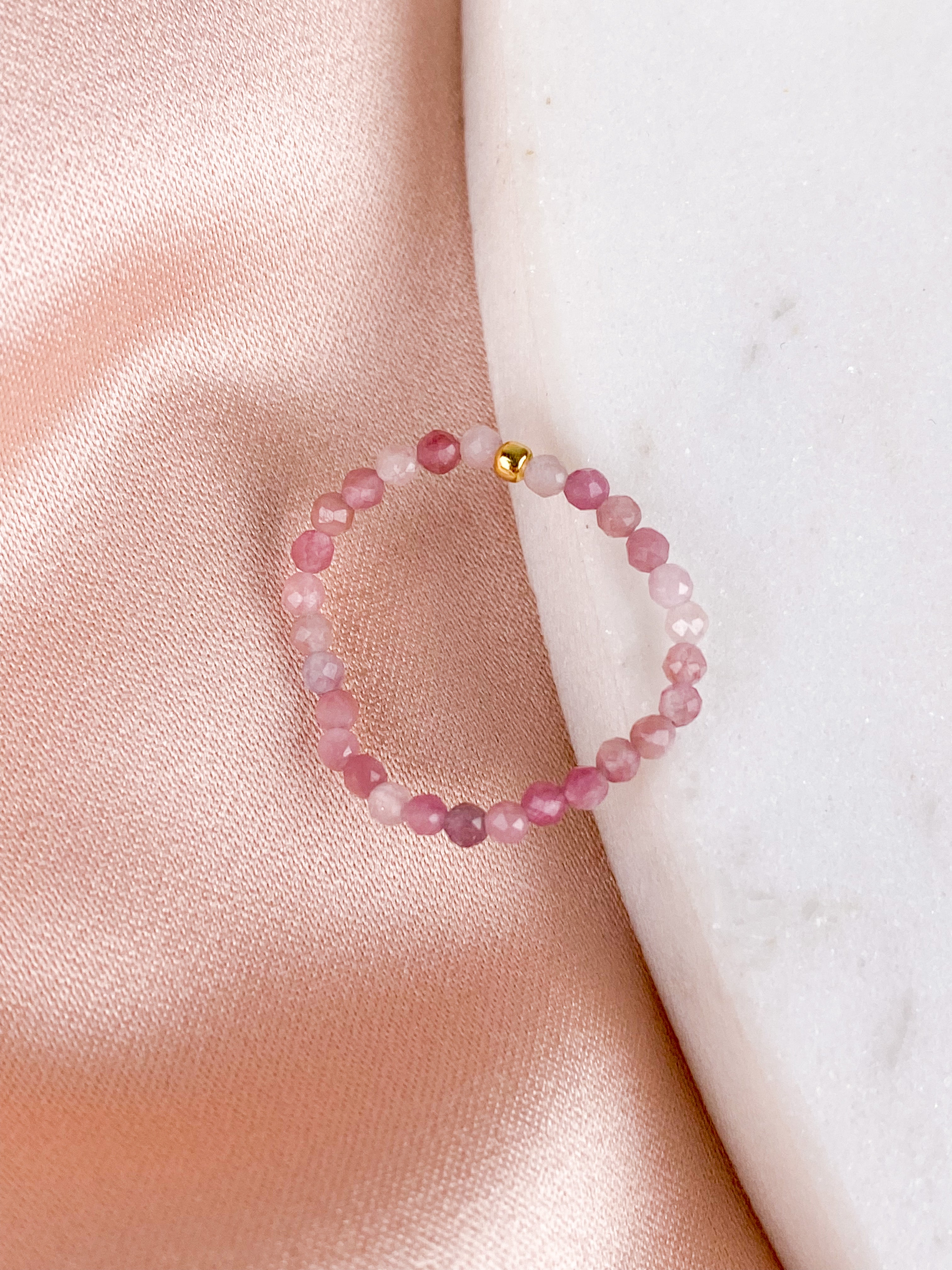 Rosa Turmalin Armband (FACET)