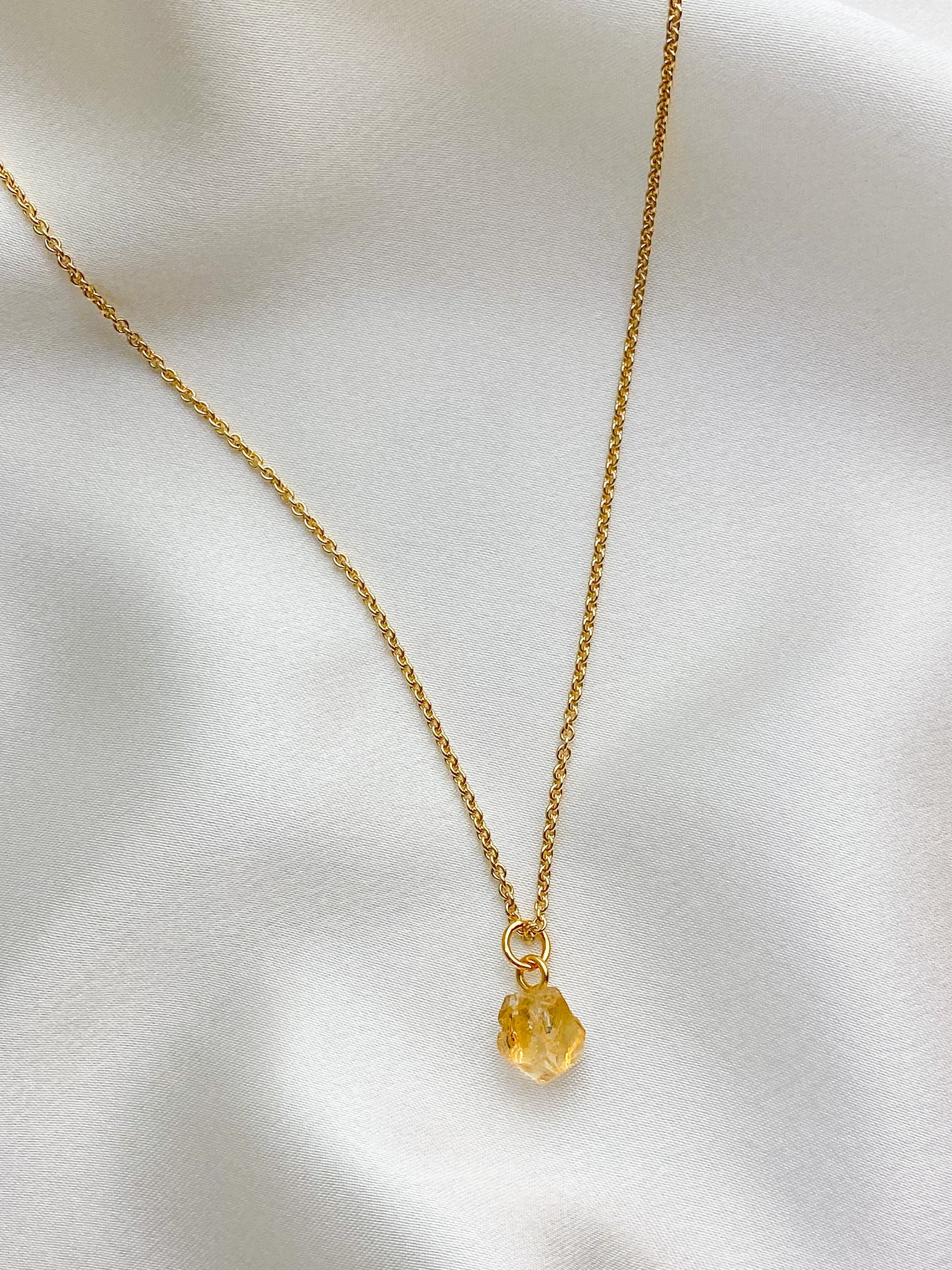 Akvamarin - Petite Heart - Guld