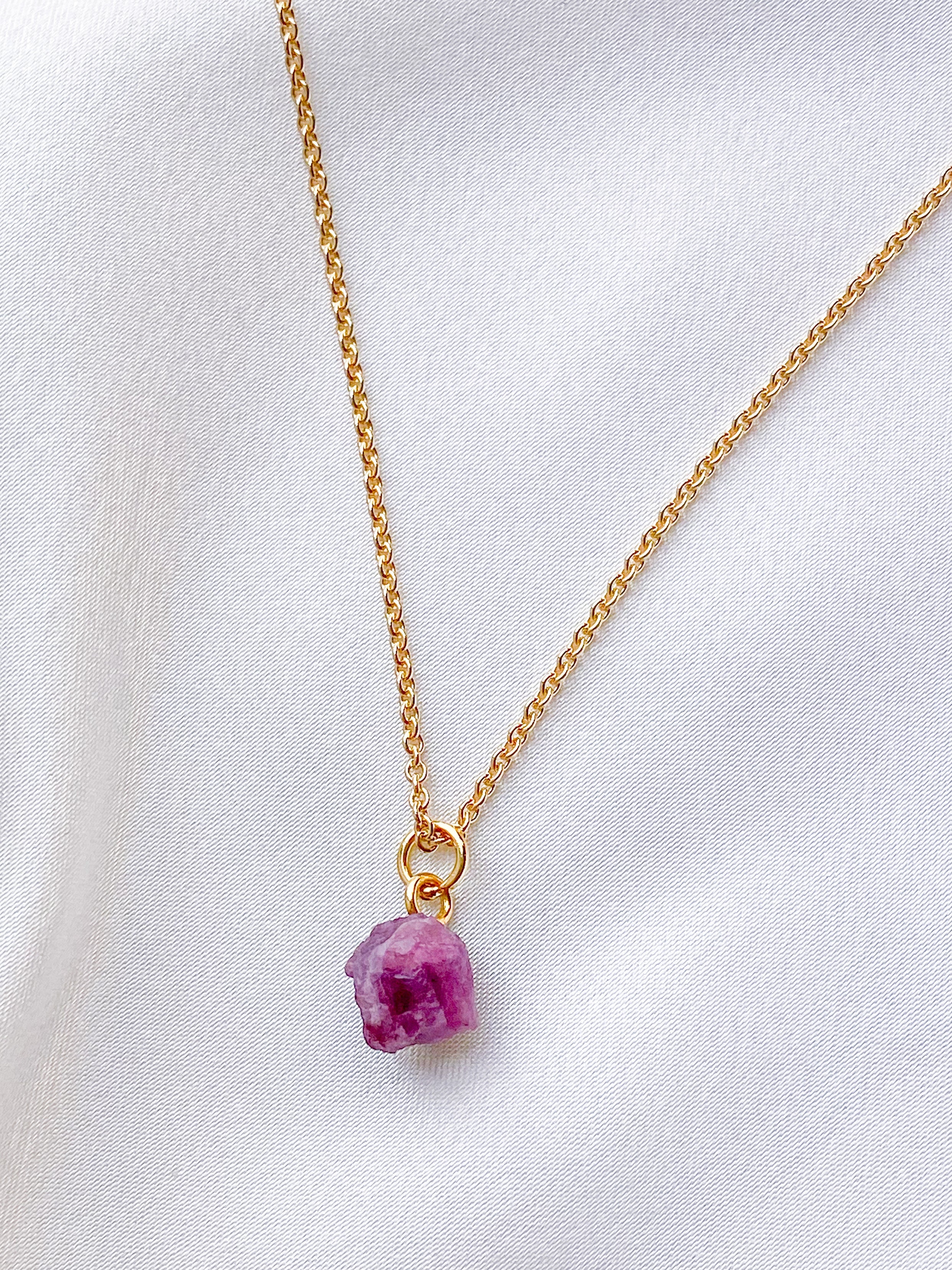 Akvamarin - Petite Heart - Guld