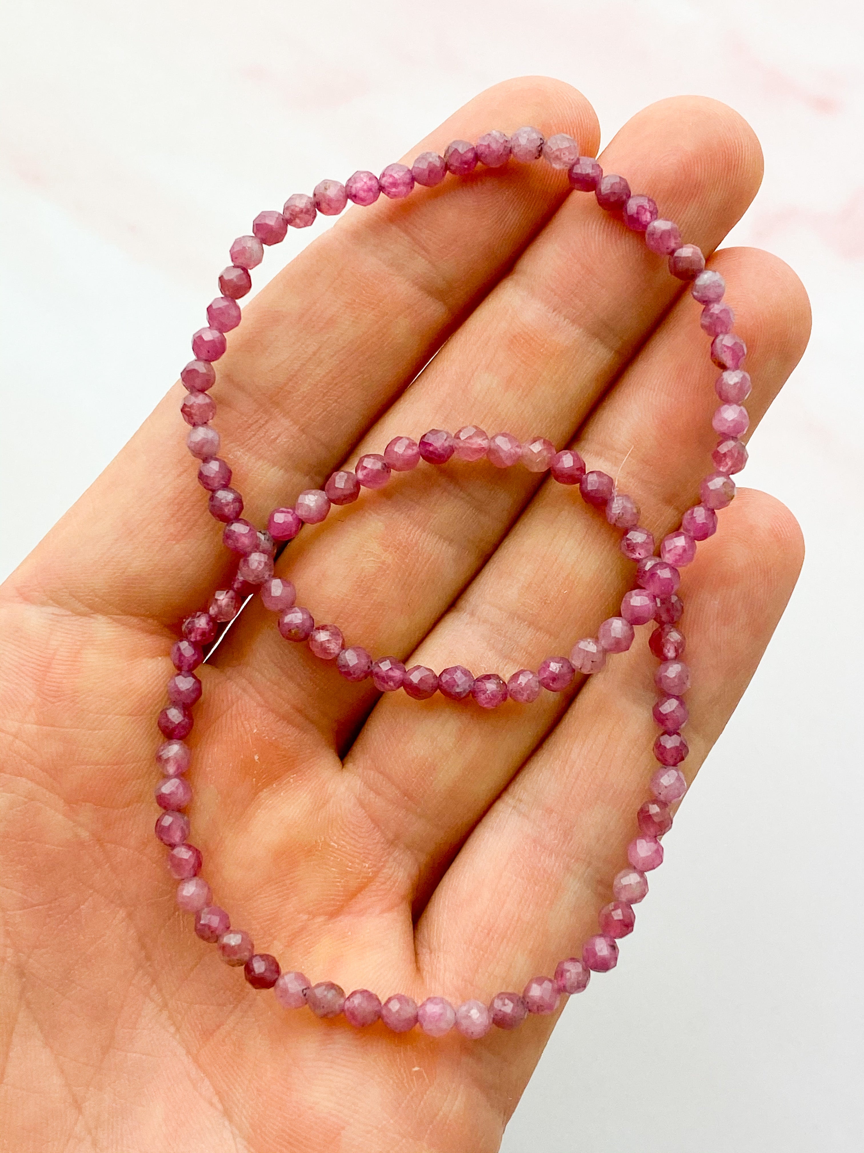 Rosa Turmalin Armband (FACET)
