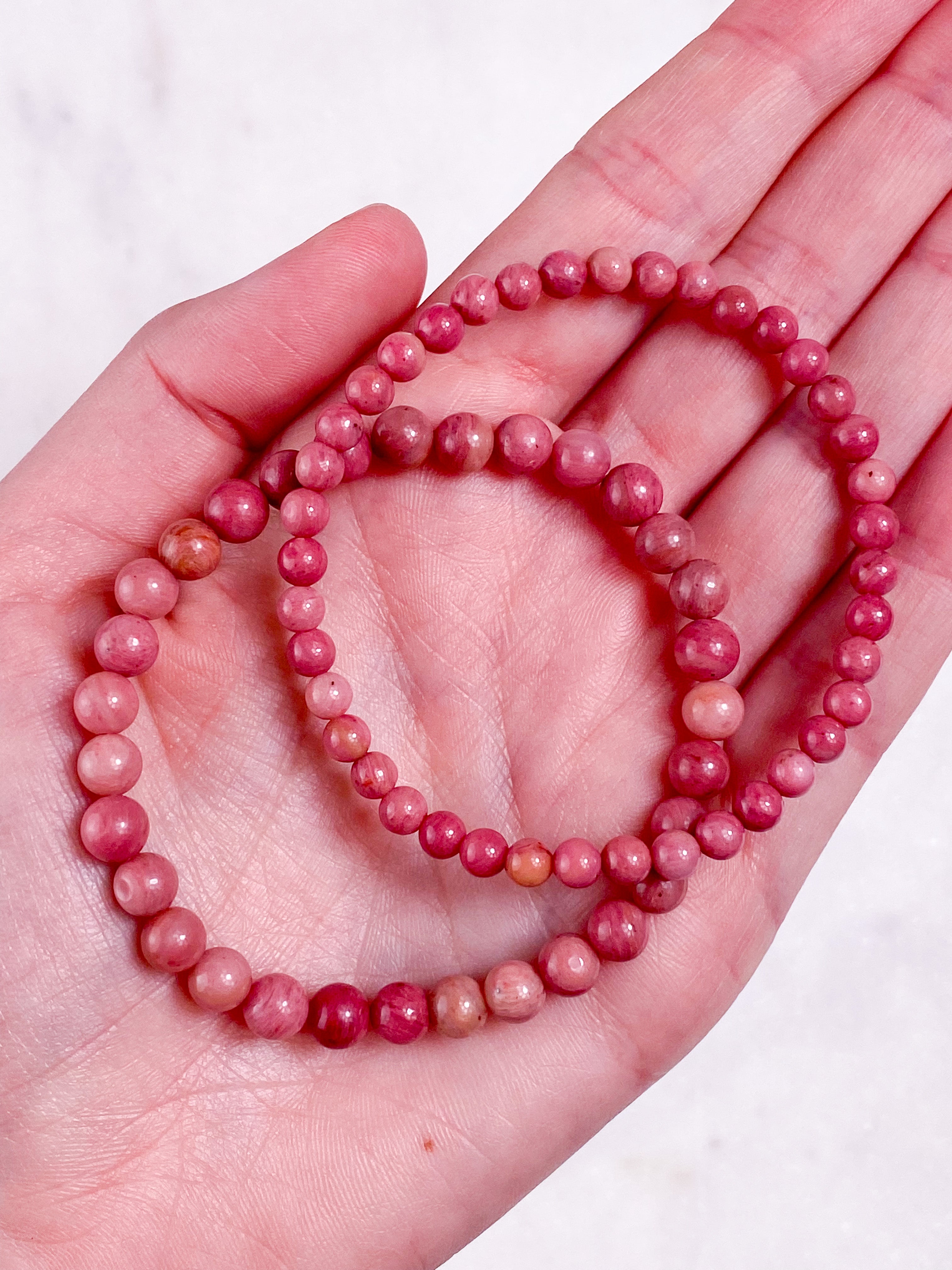 Rosa Rhodonite polerad