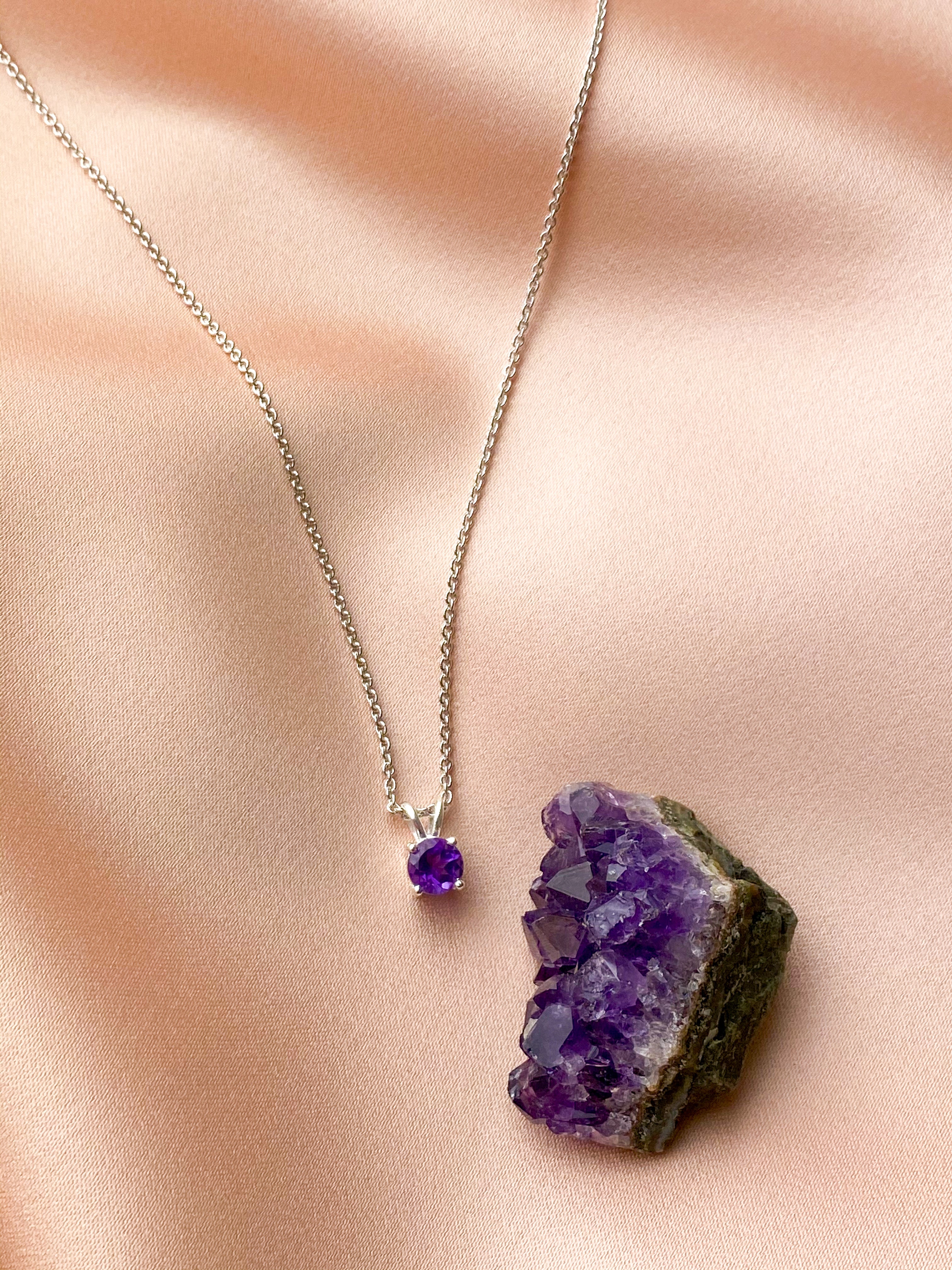 Ametyst - Klassisk - Silver