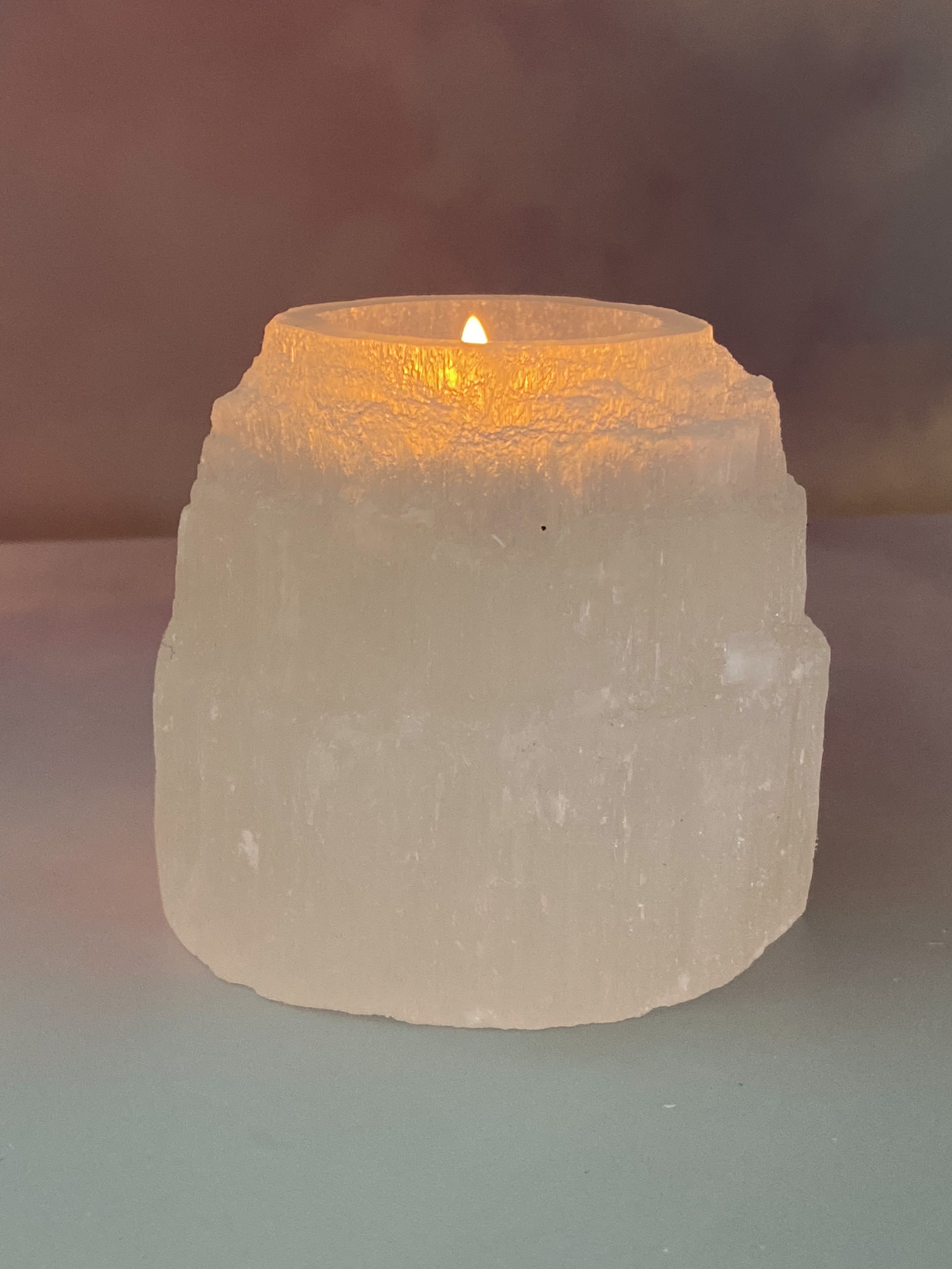 SELENITE RAW FIREFACE HOLDER