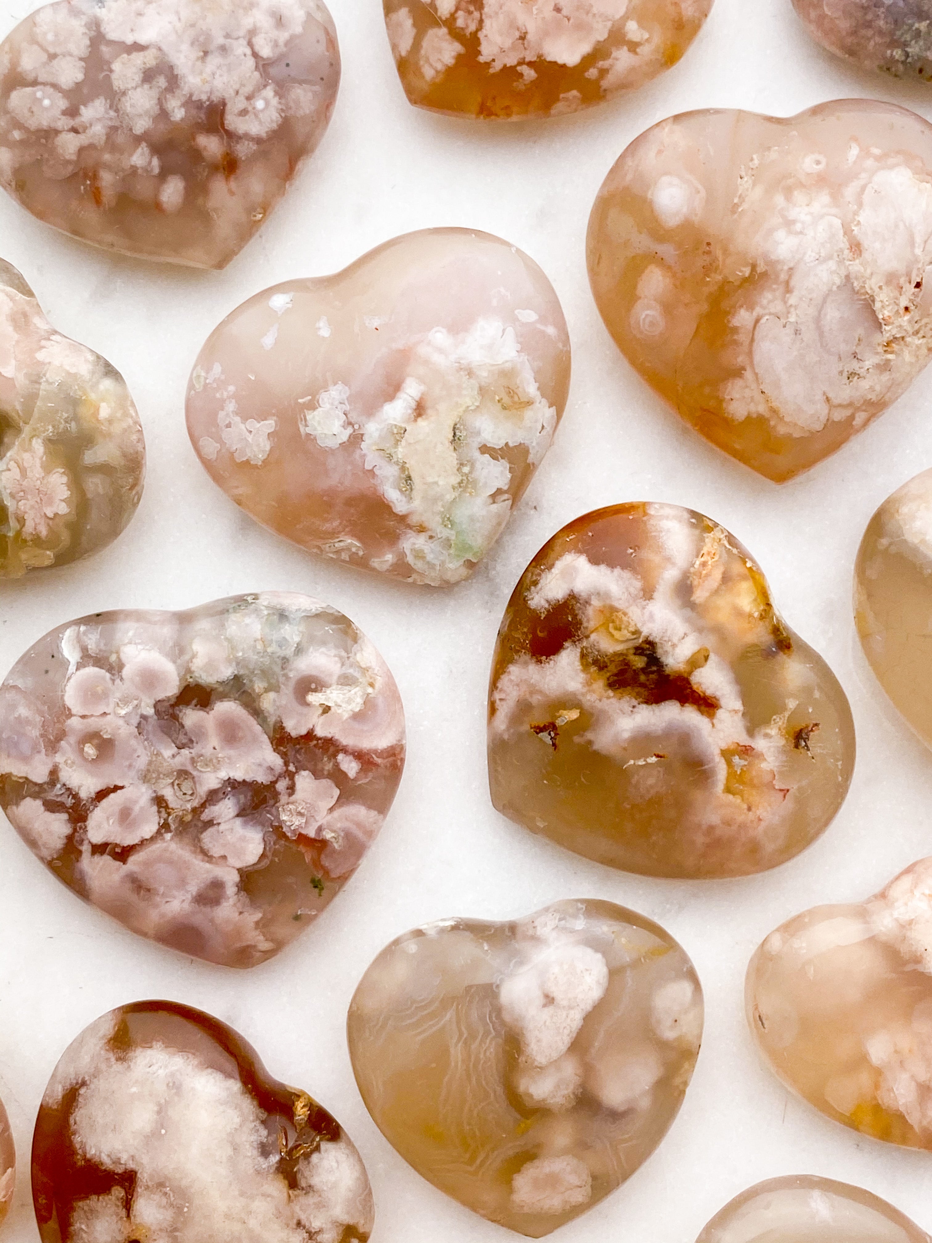 Blommor agat hjärta