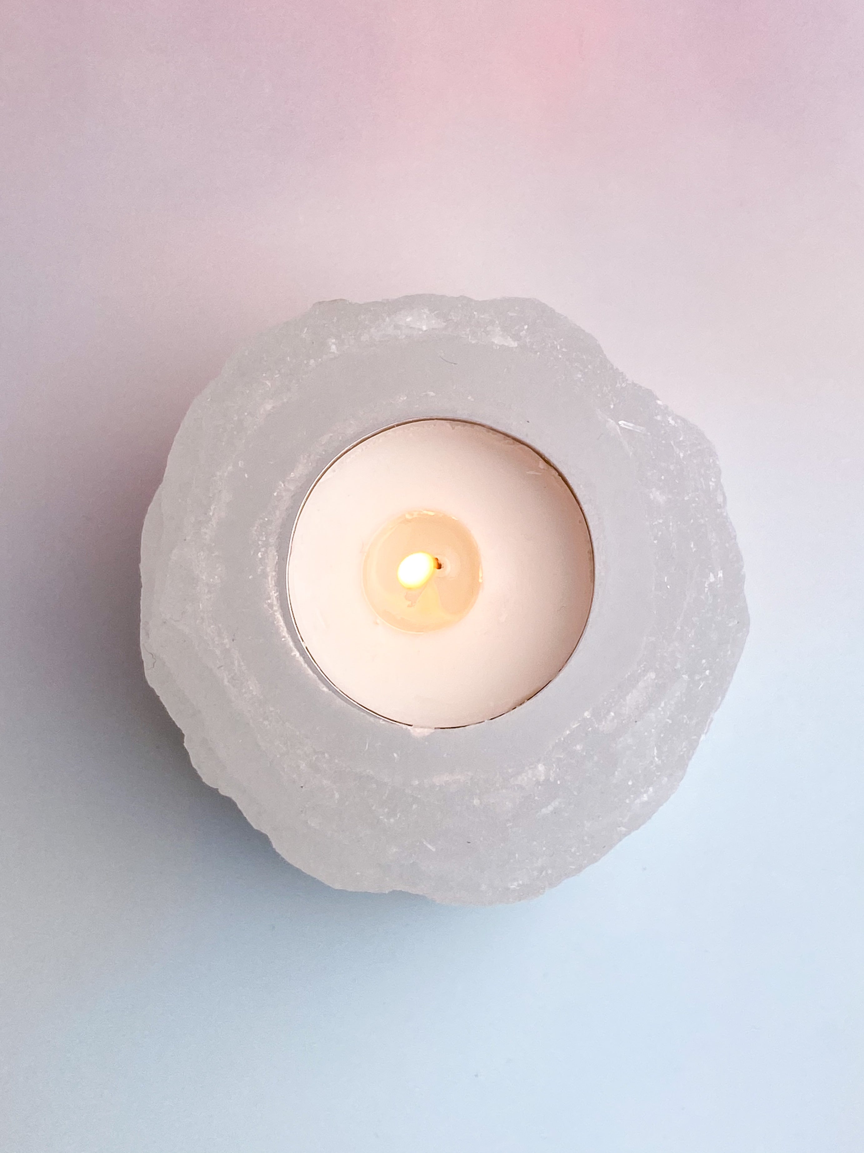 SELENITE RAW FIREFACE HOLDER