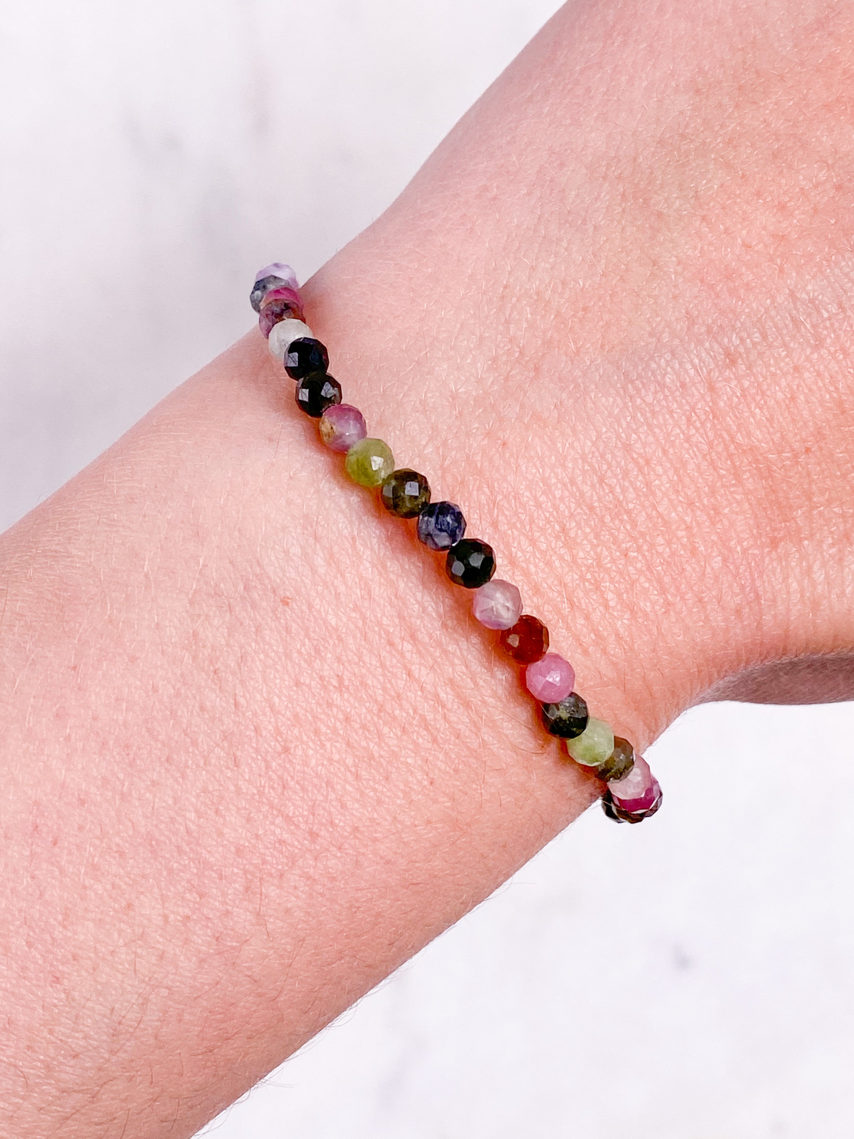 Rosa Turmalin Armband (FACET)