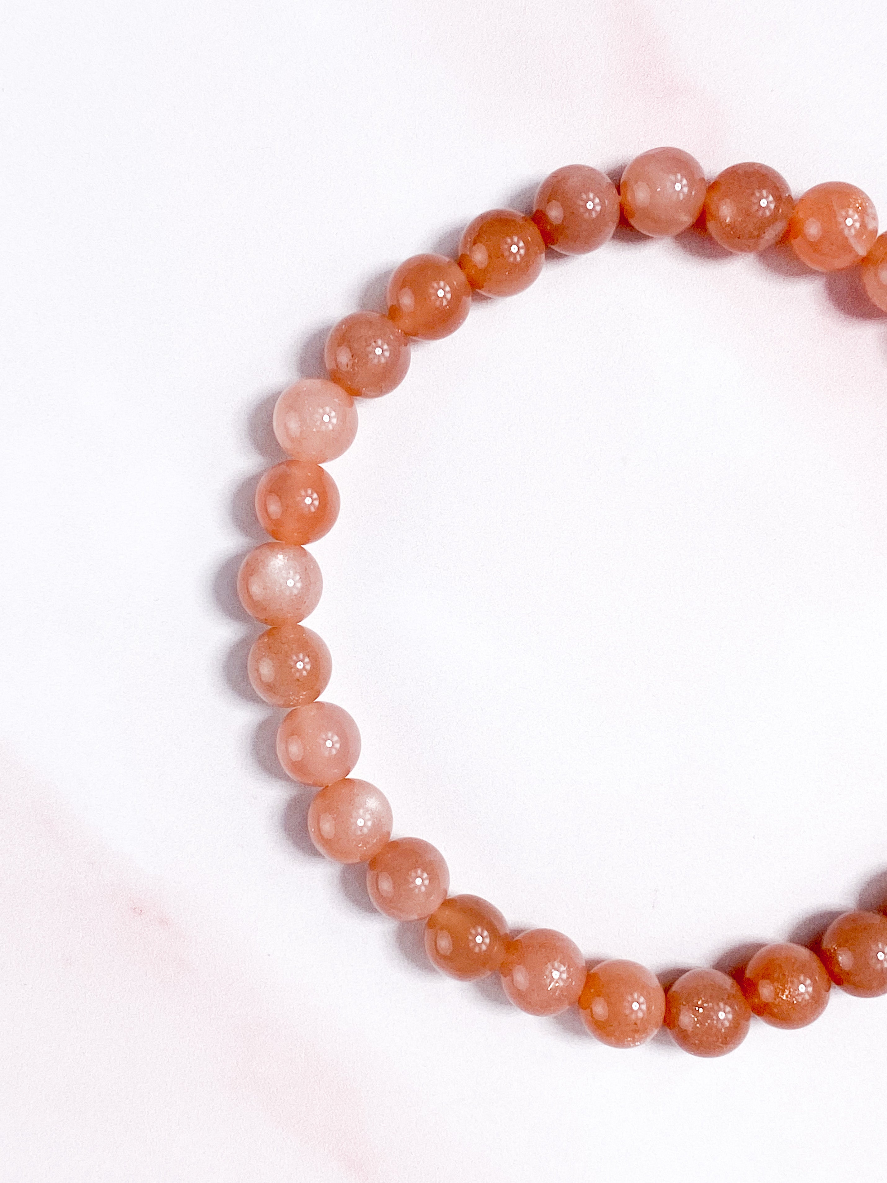 Peach Moonstone armband