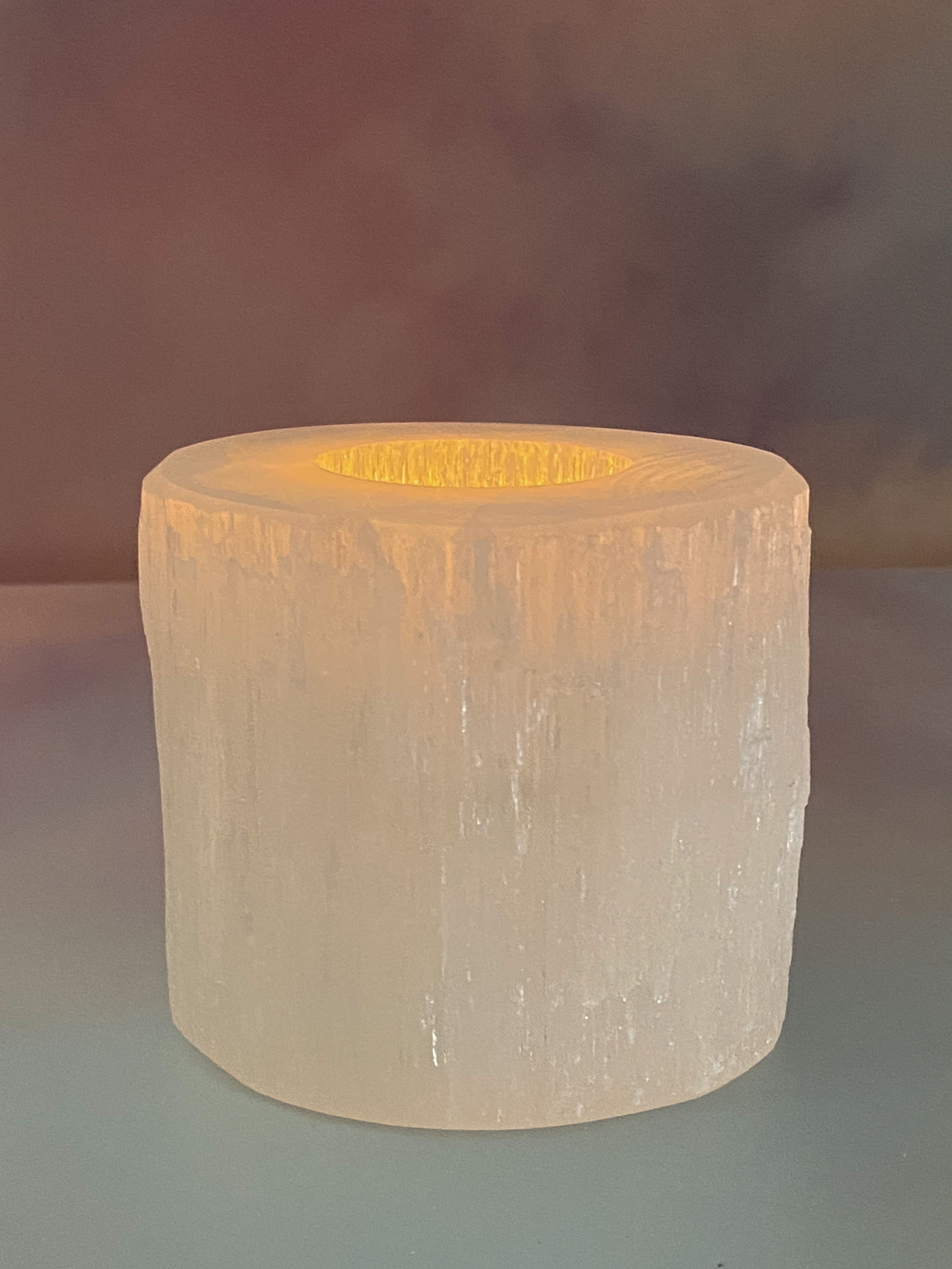 SELENITE FIREFACE HOLDER