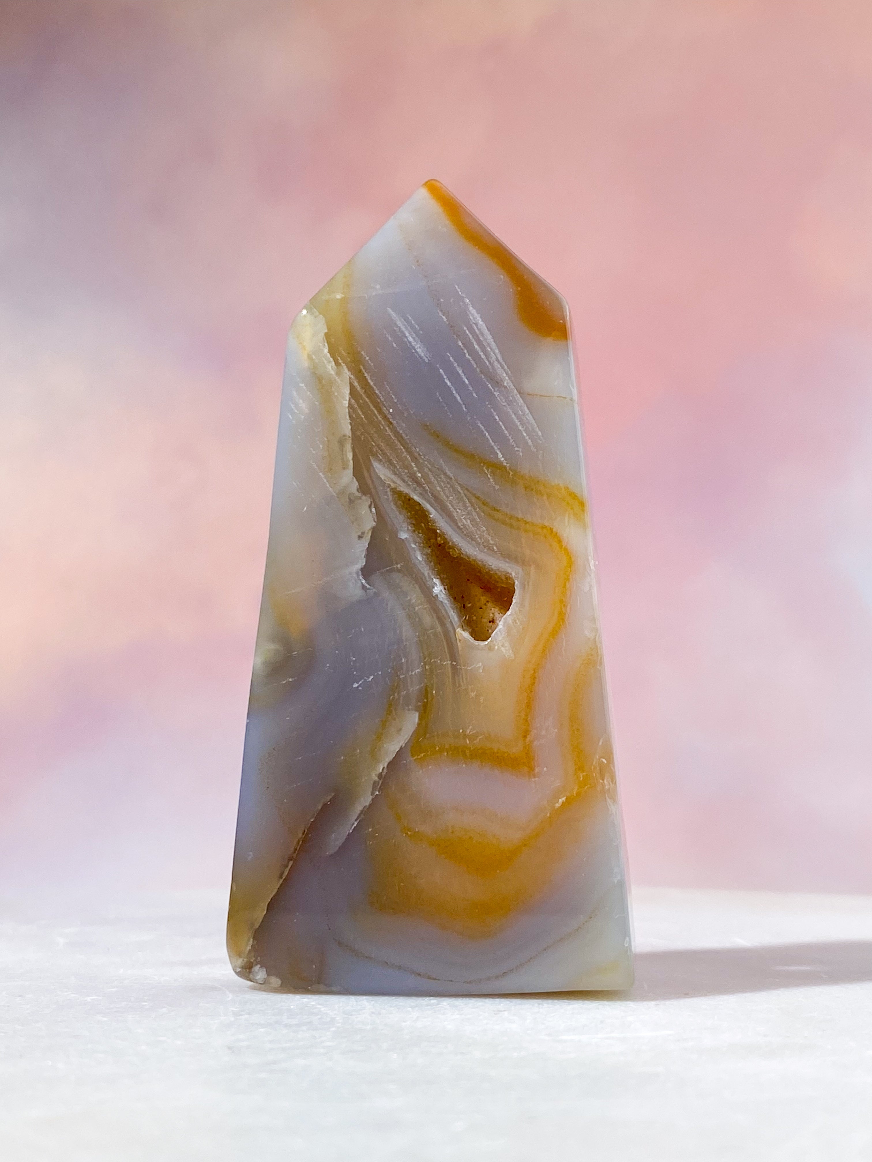 Druzy Agat Polerad Torn (Nr. 16)