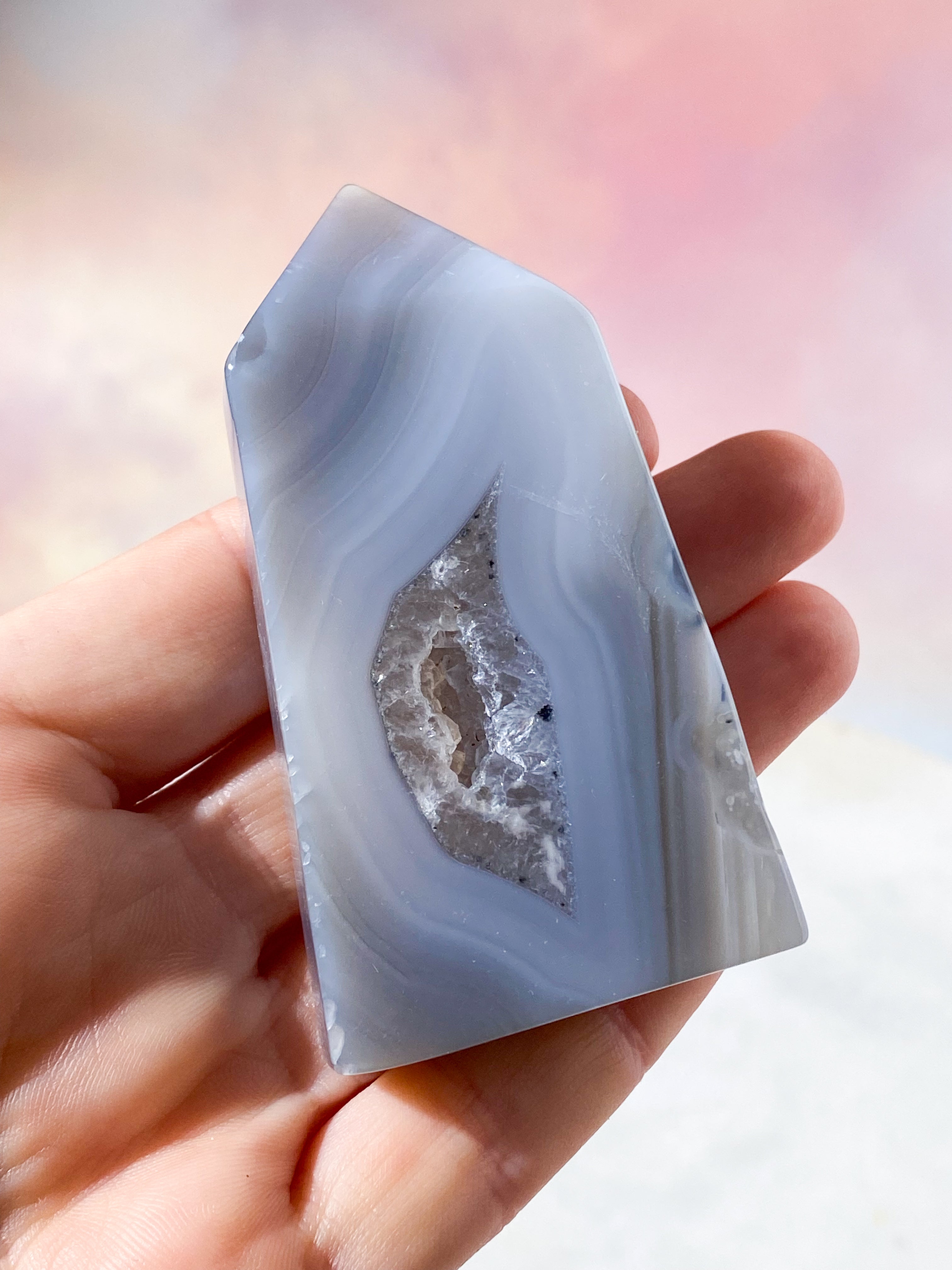 Druzy Agat Polerad Torn (Nr. 3)