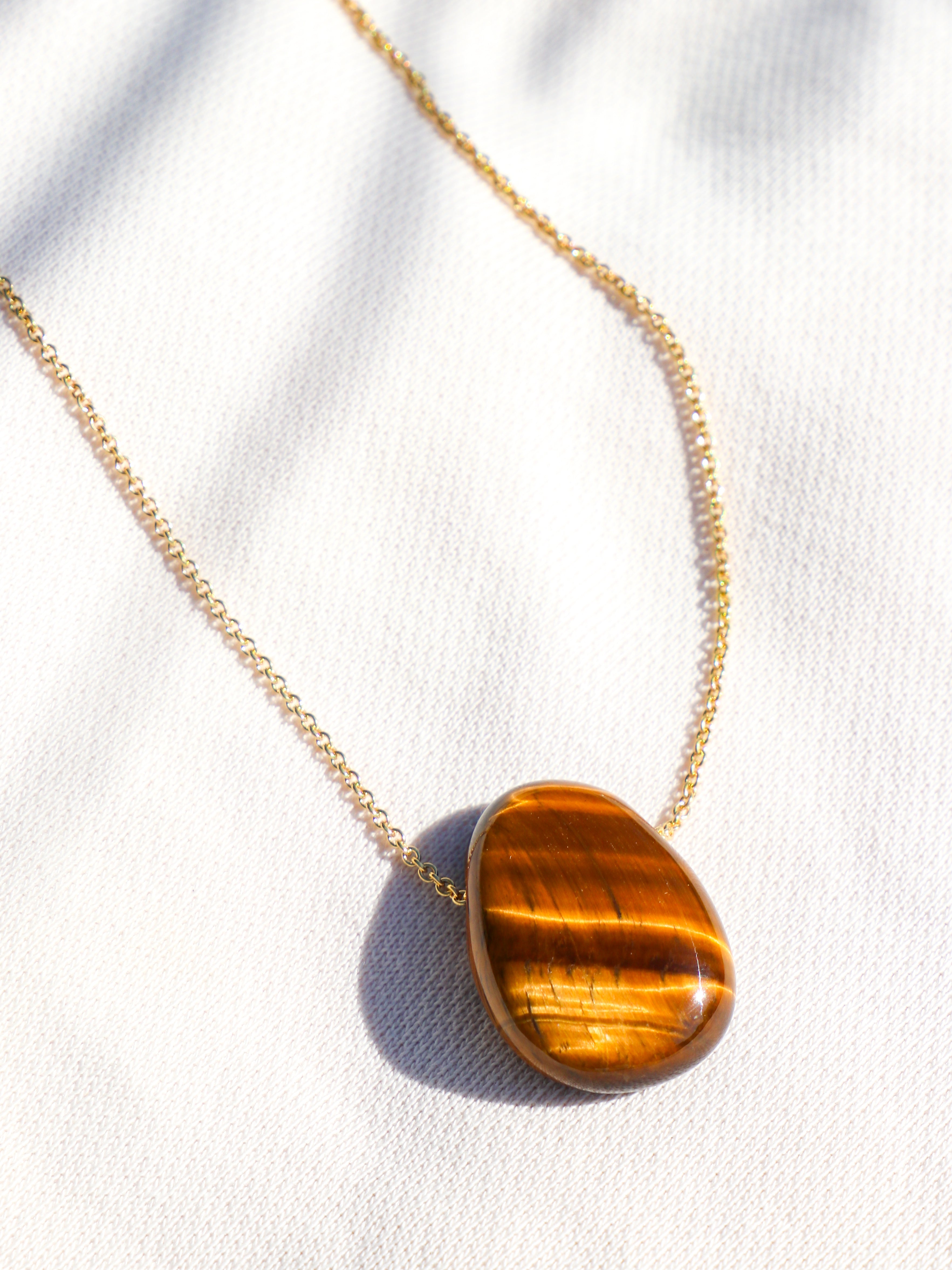 Tiger Eye Drop Necklace