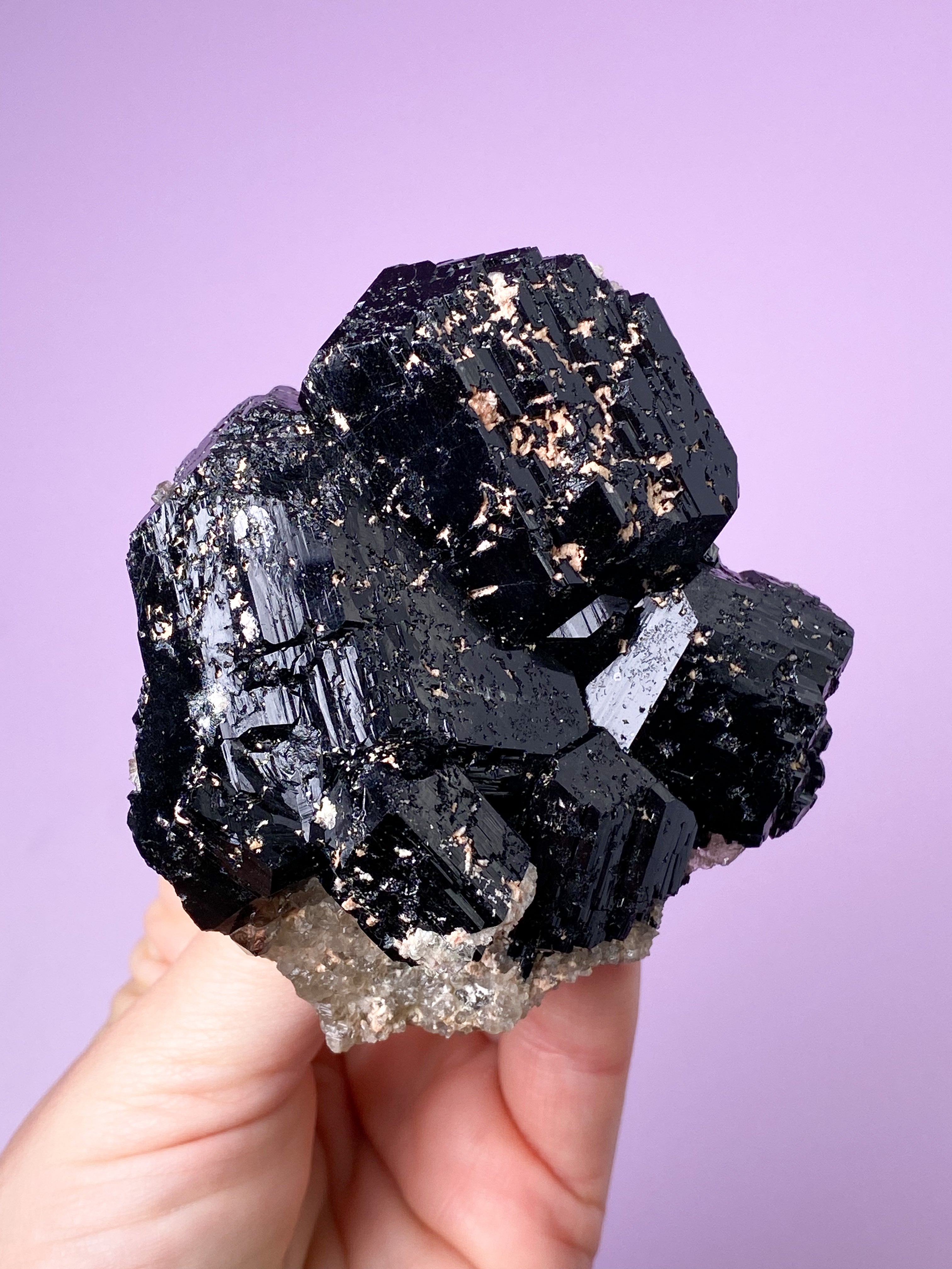 Svart turmalinkluster (nr 1)