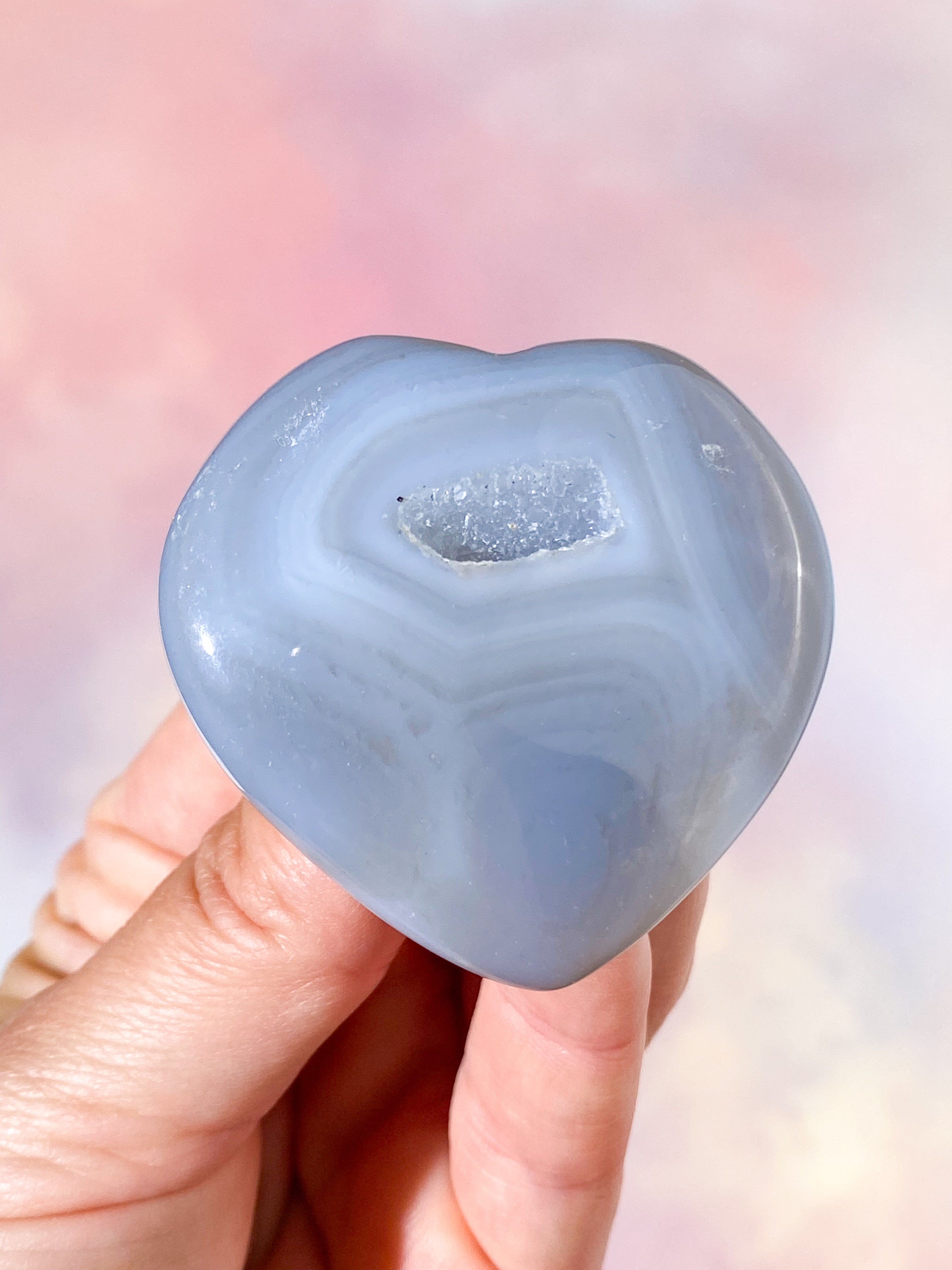 Druzy Agat Hjerte (Nr. 9)