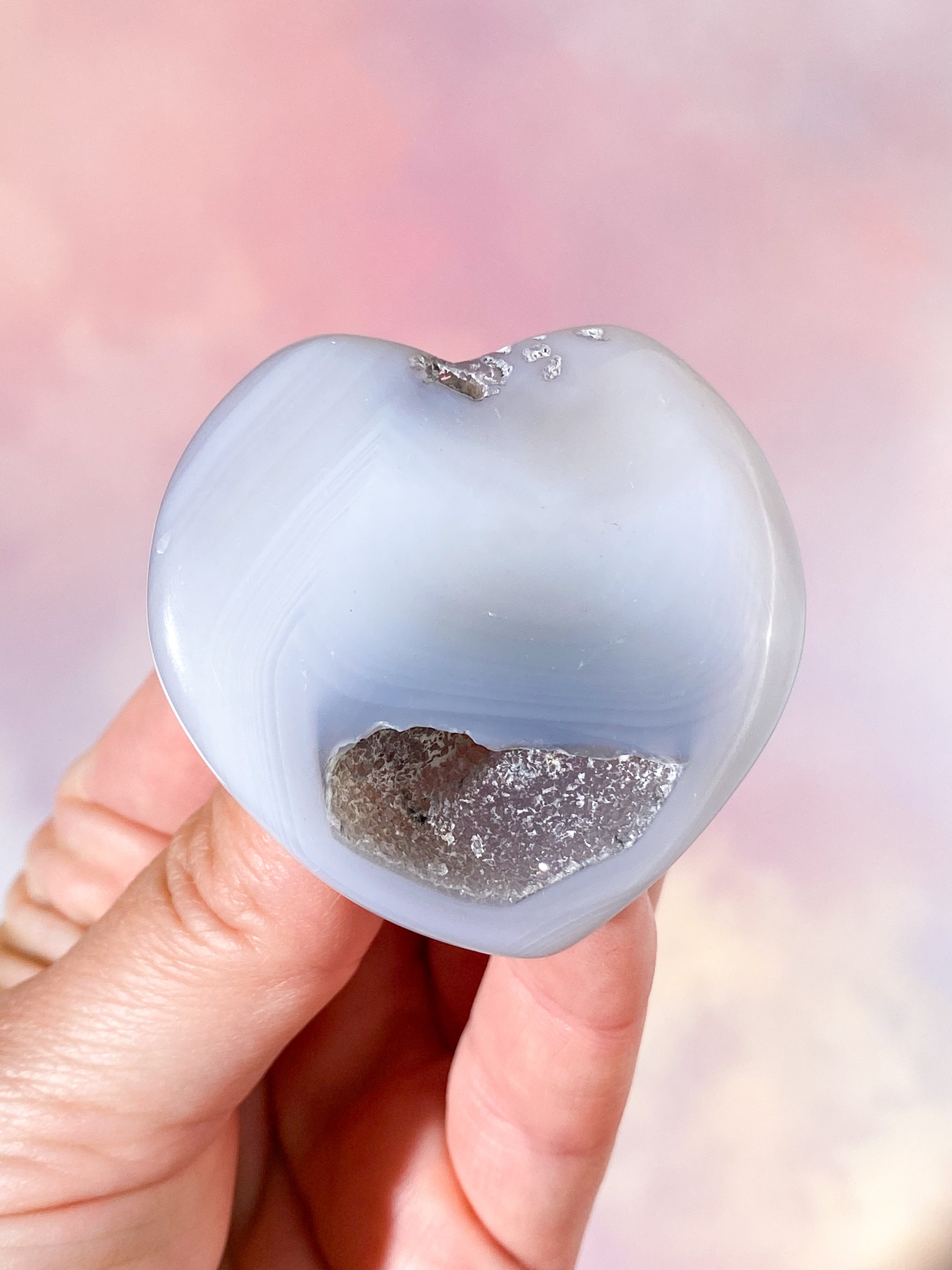 Druzy Agat Hjerte (Nr. 2)