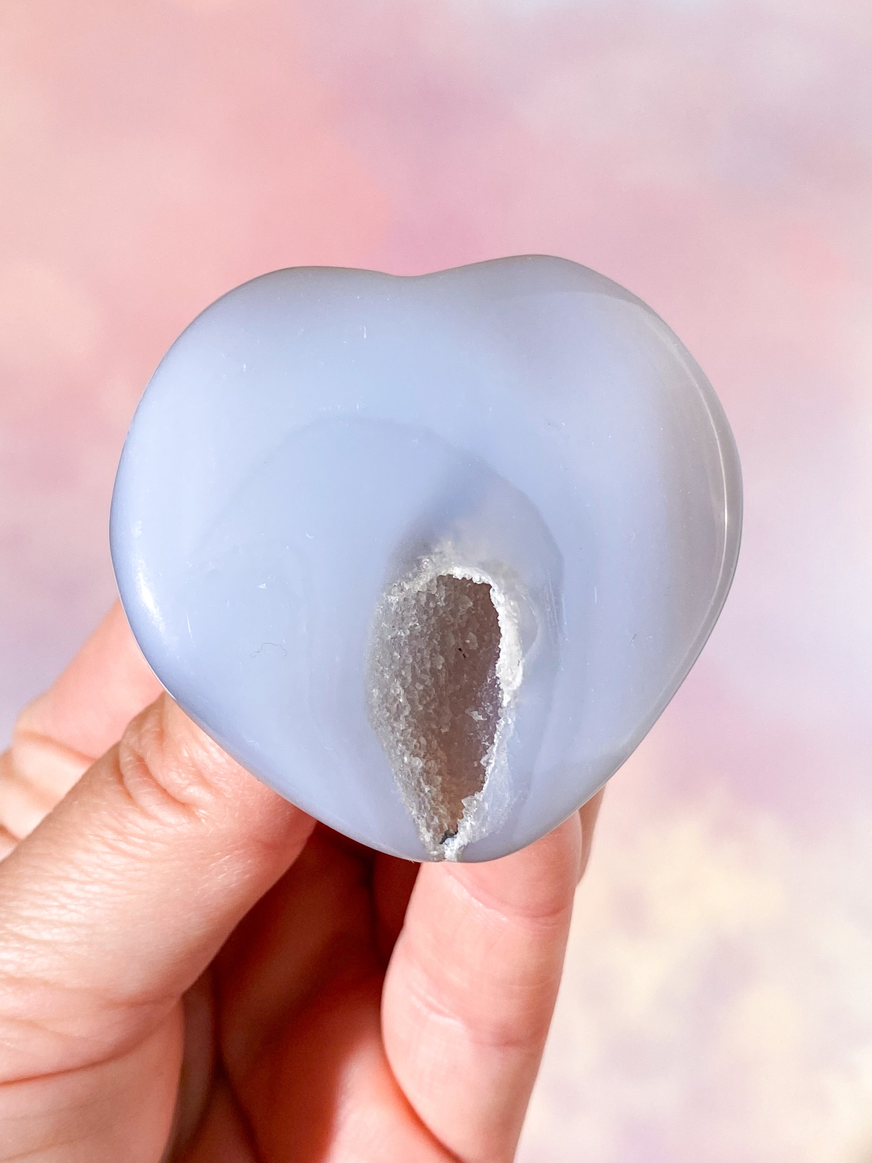Druzy Agat Hjerte (Nr. 14)