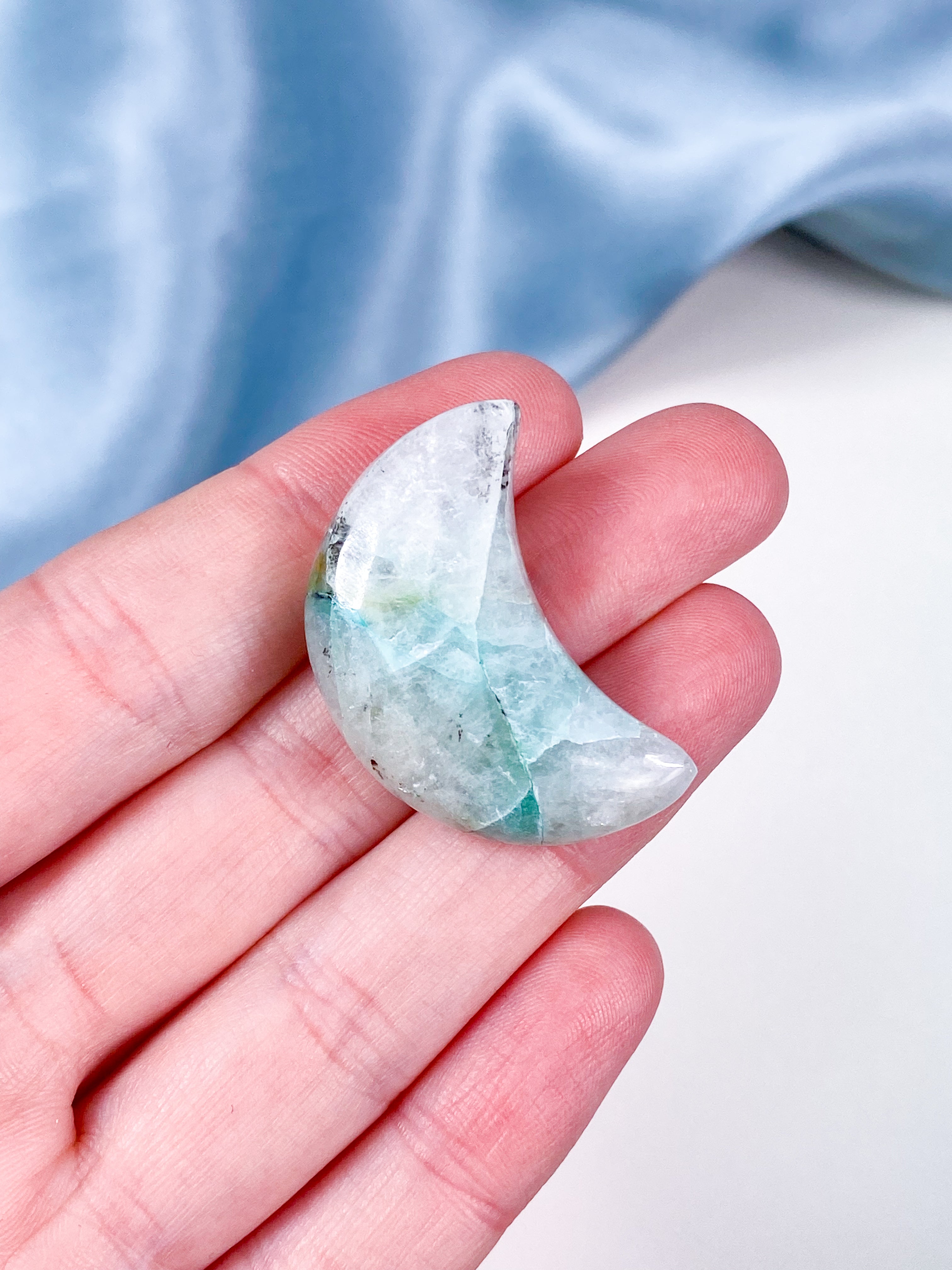 Chrysocolla Kvarts Måne (Nr. 4)