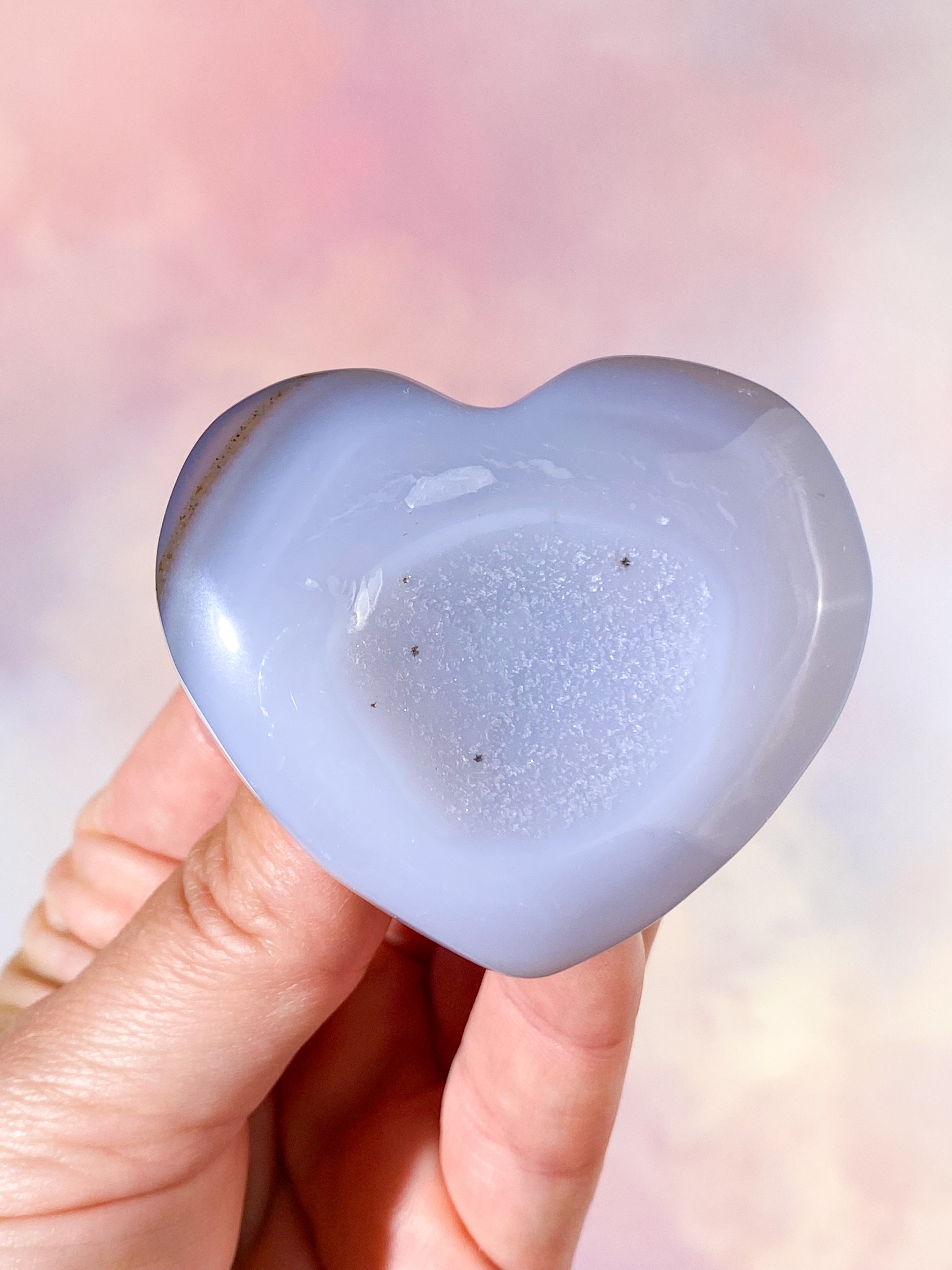 Druzy Agat Hjerte (Nr. 5)