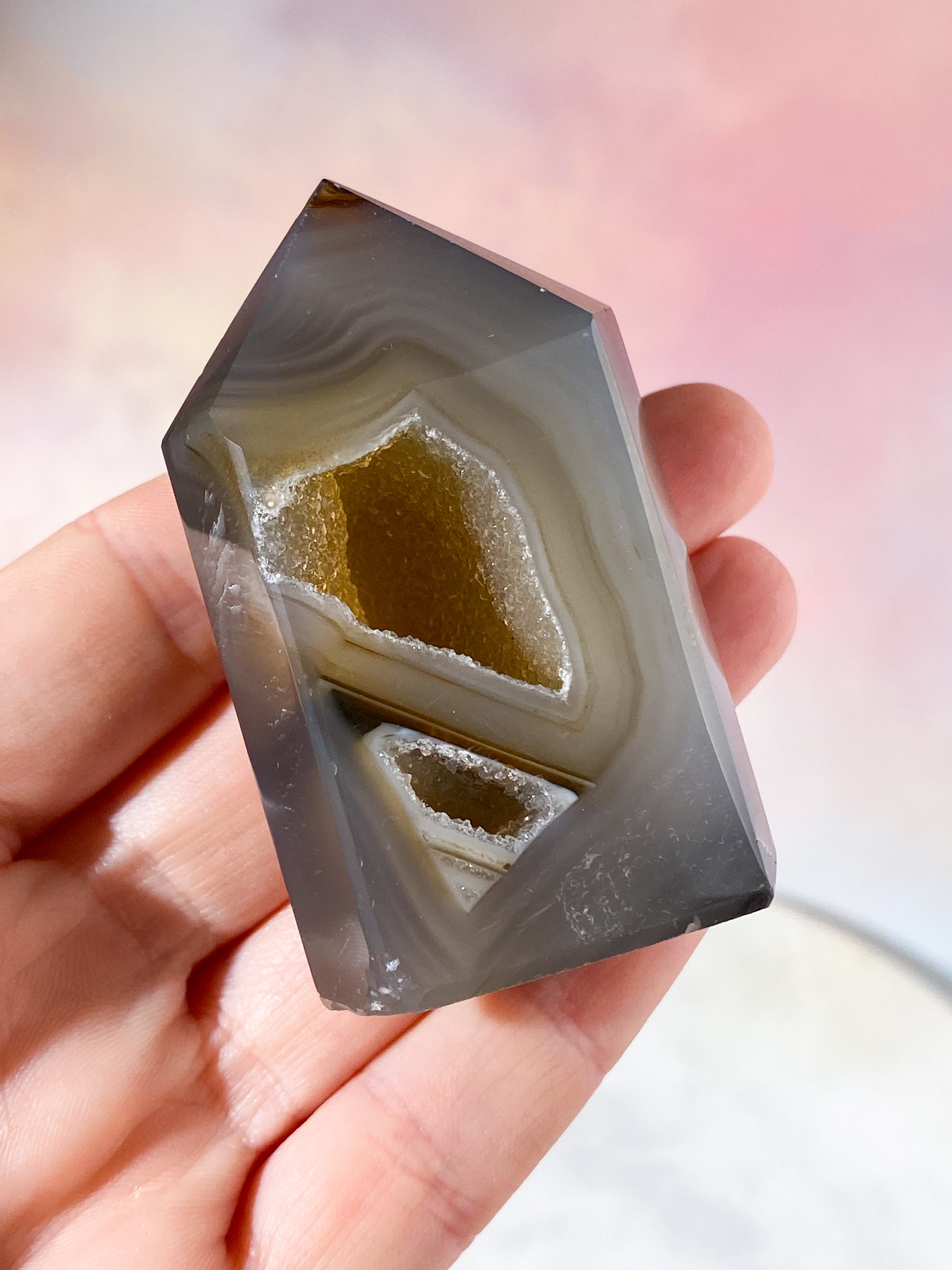 Druzy Agat Tårn (Nr. 32)