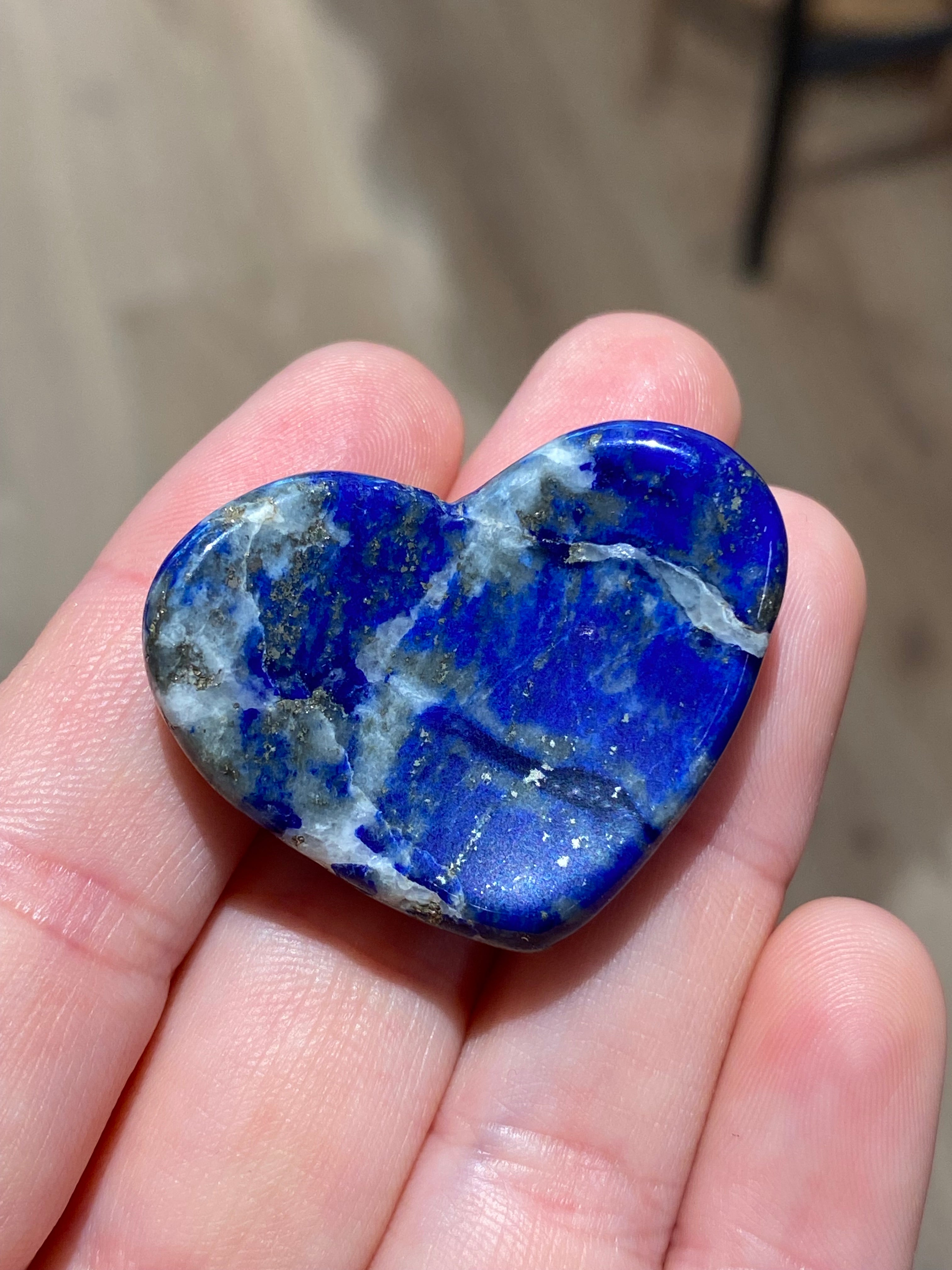 Lapis Lazuli hjerte worrystone nr. 2 - Storysalg