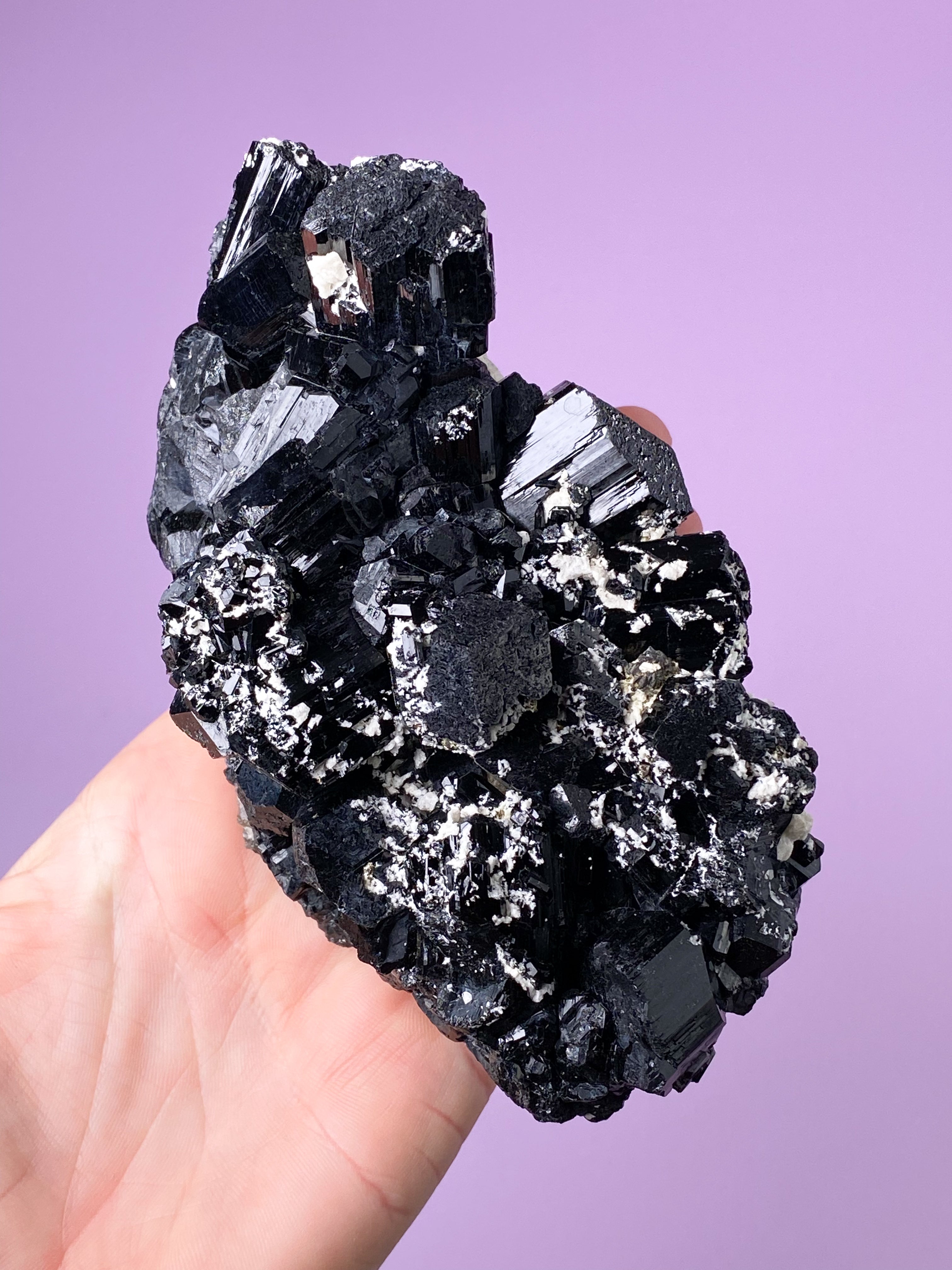 Svart turmalinkluster (nr 1)