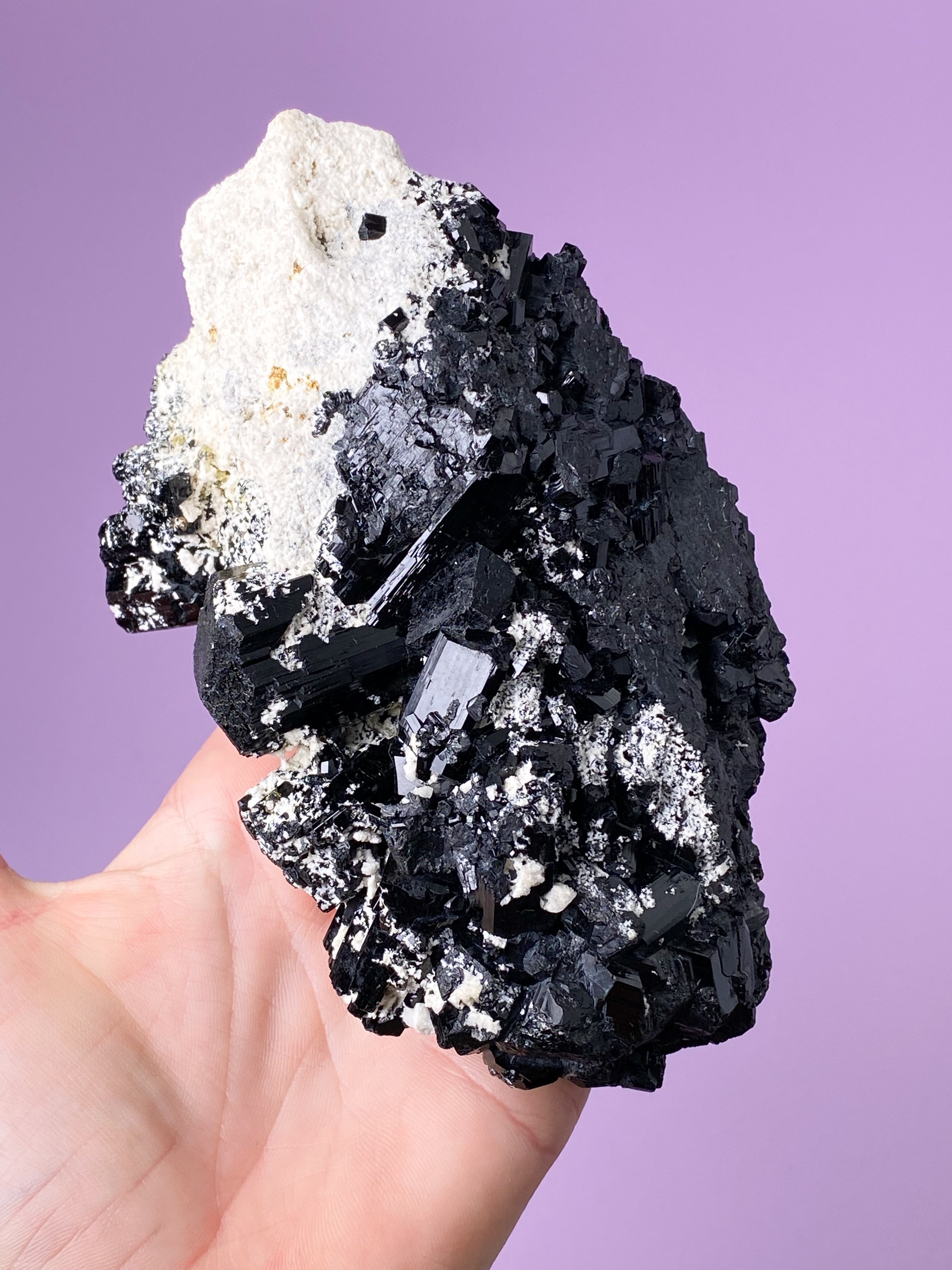 Svart turmalinkluster (nr 1)