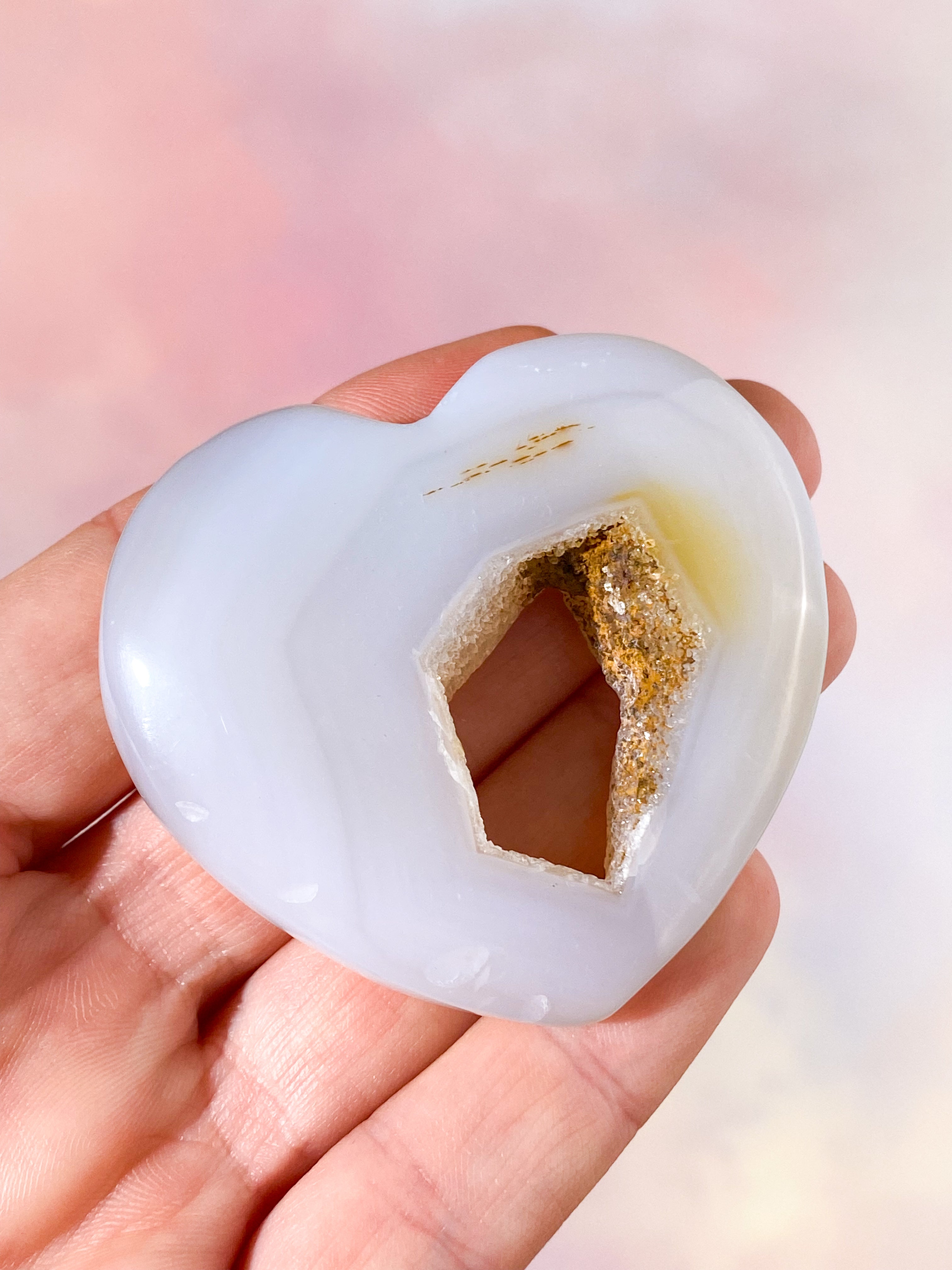 Druzy Agat Hjerte (Nr. 10)