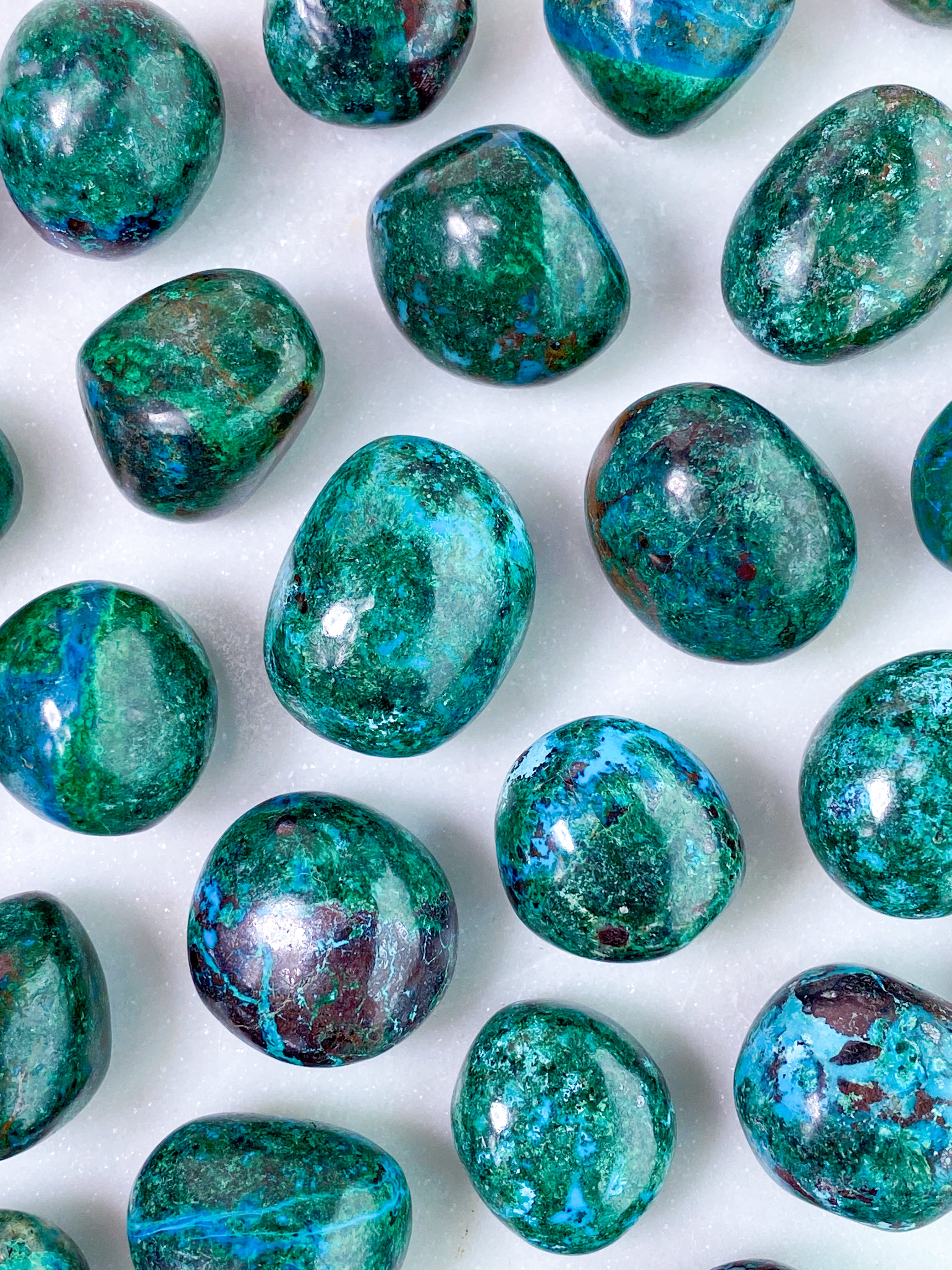 Chrysocolla polerad