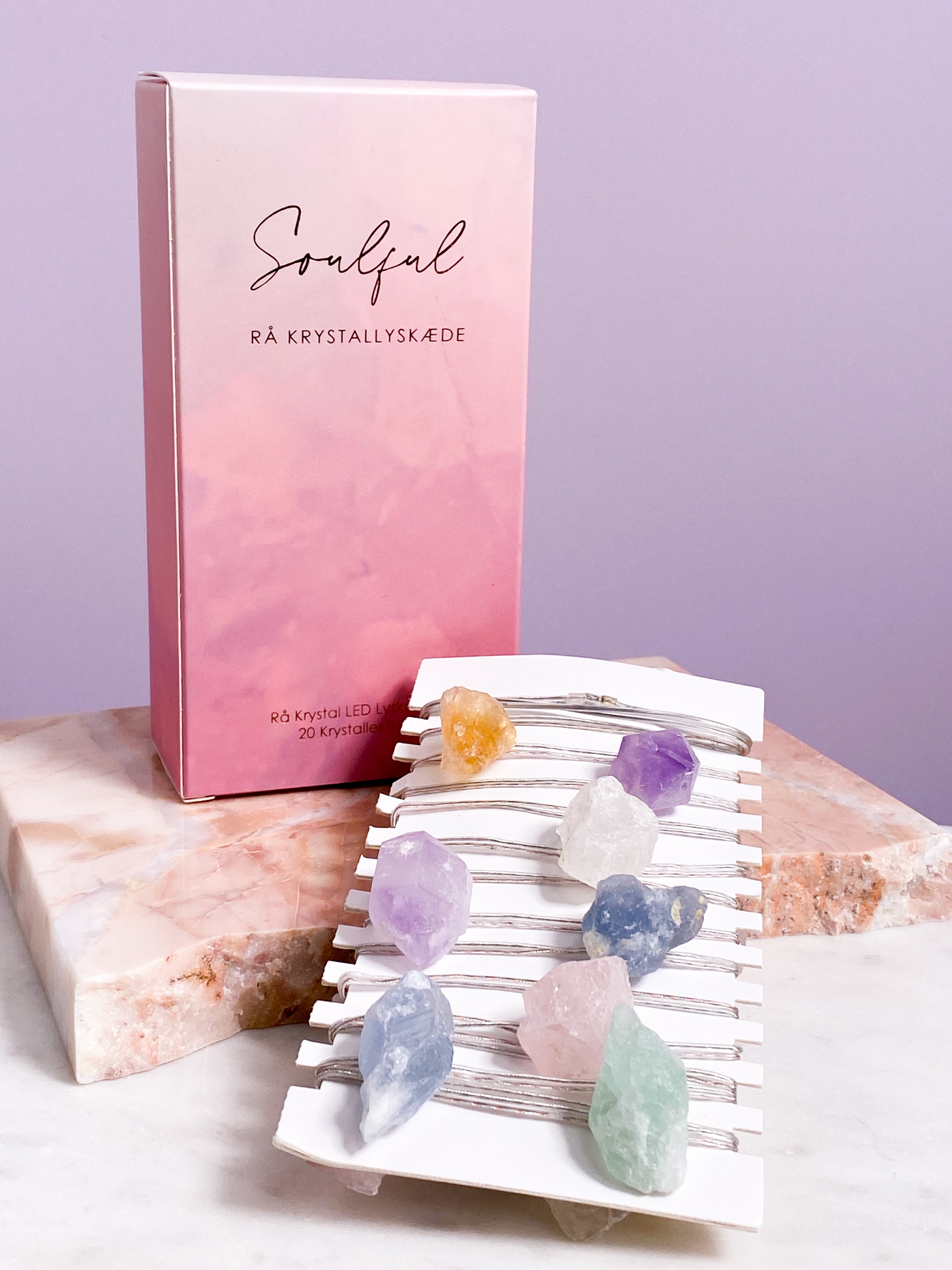 OUTLET - Regnbågsfärgade LED-kristallljusslingor