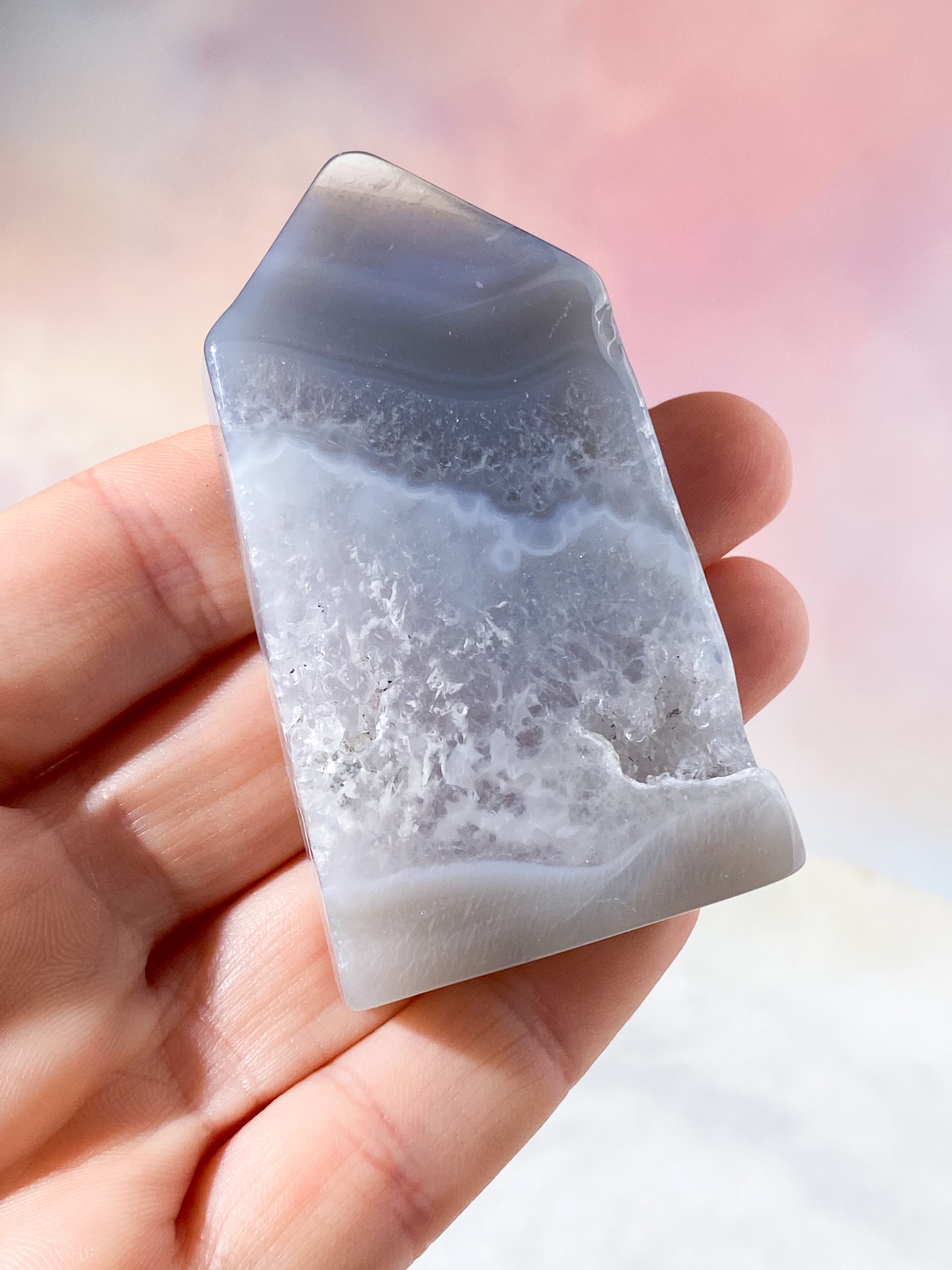 Druzy Agat Polerad Torn (Nr 14)