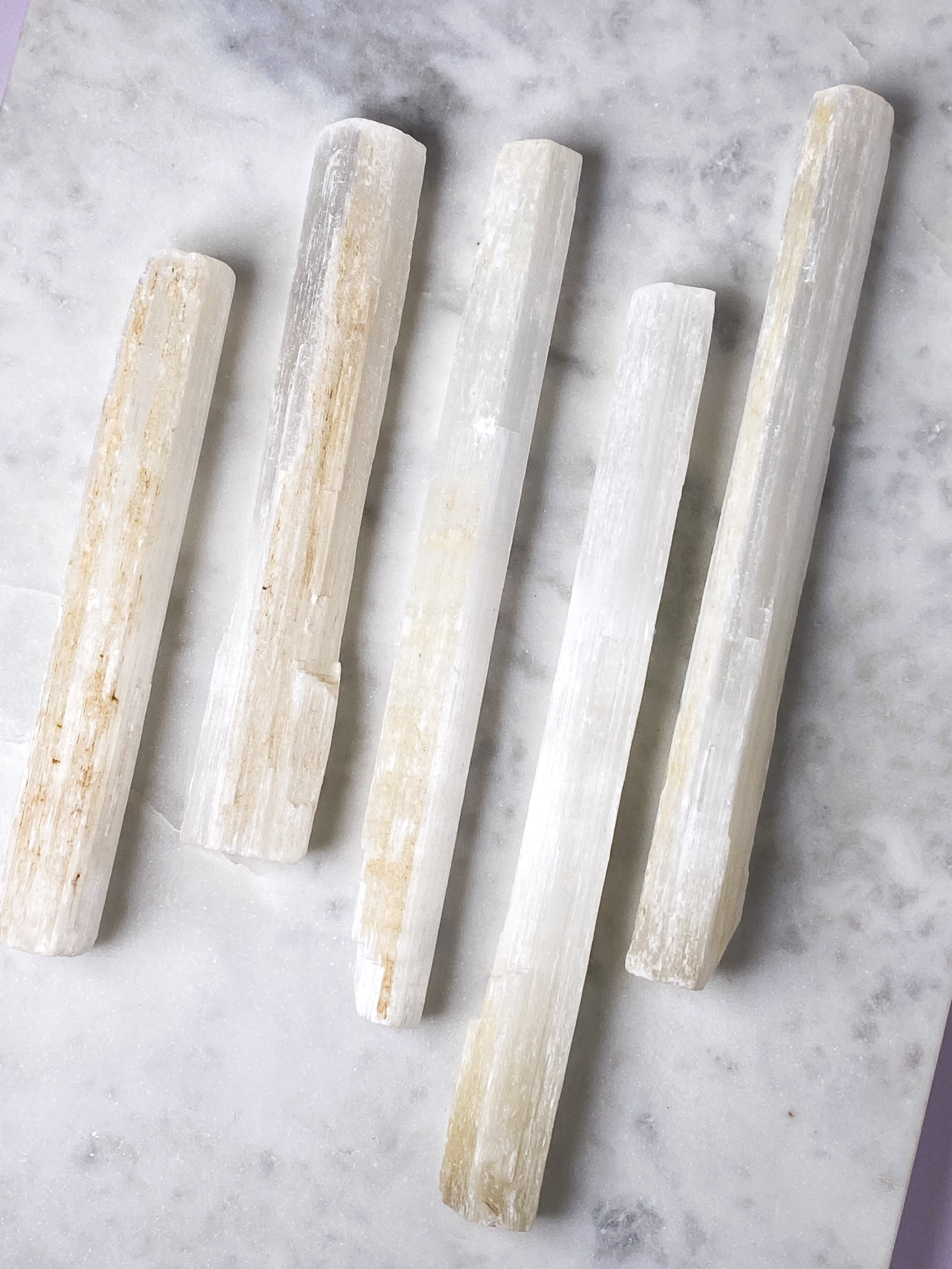 RAW SELENITE ROD - 15 cm.