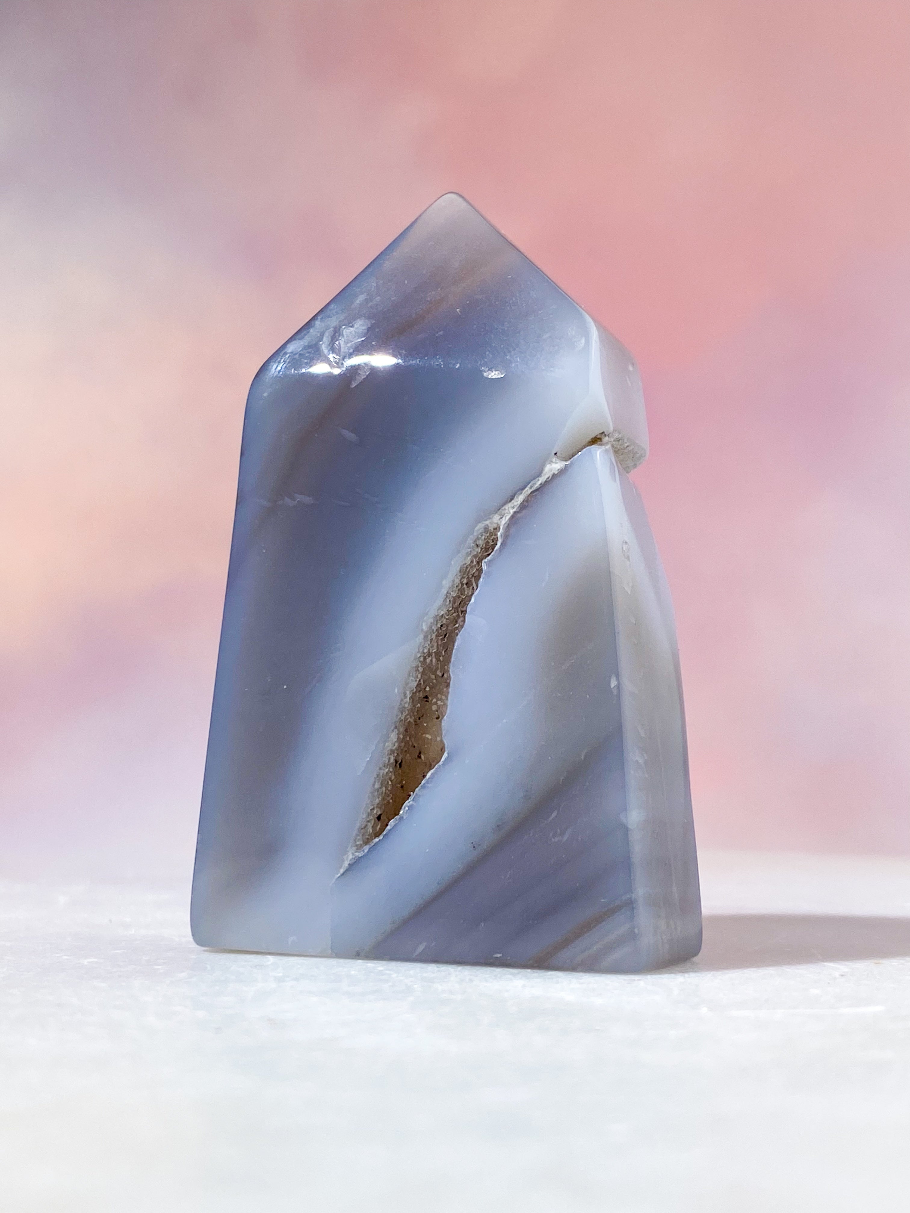 Druzy Agat Polerad Torn (Nr. 8)