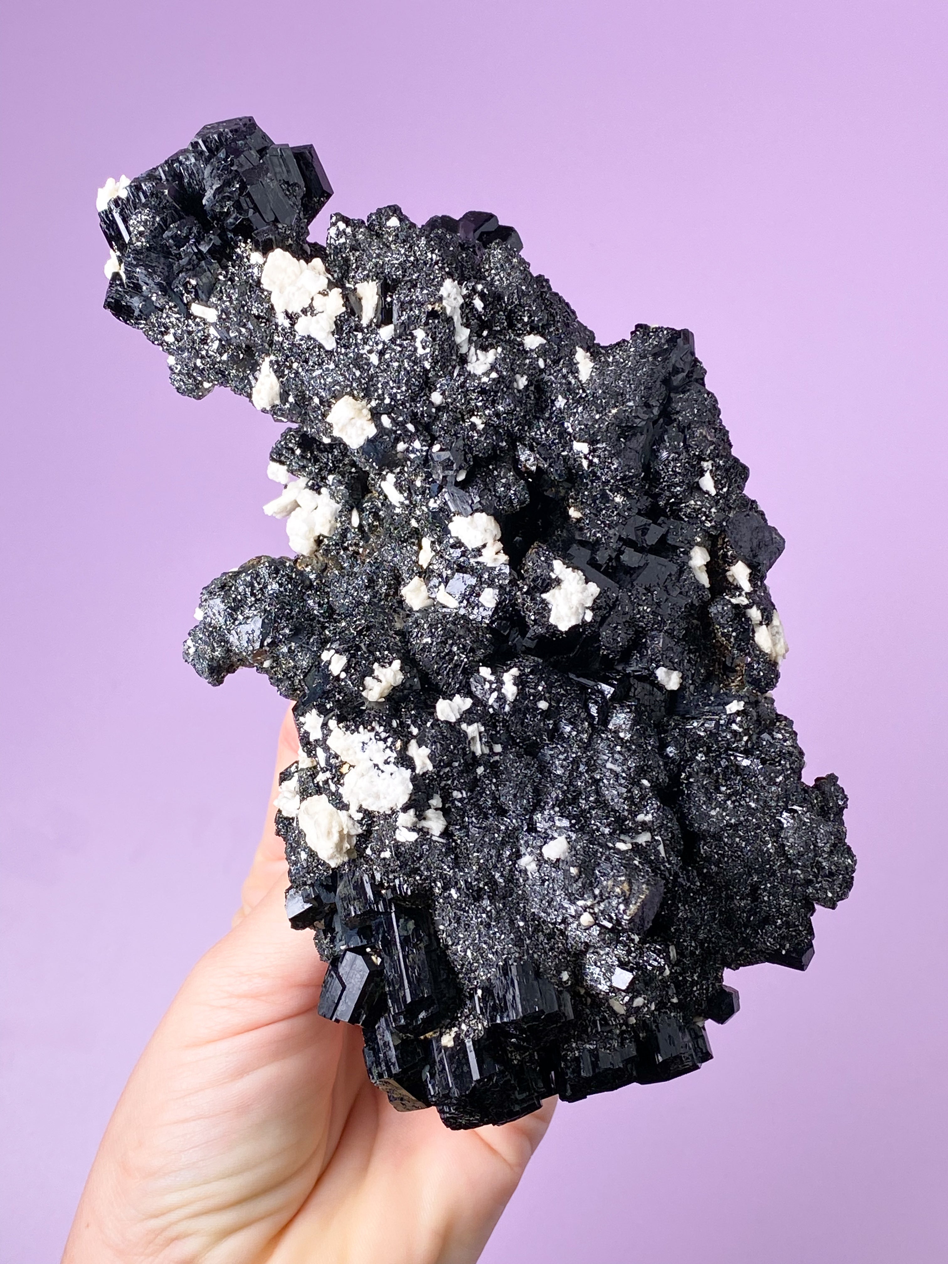 Svart turmalinkluster (nr 1)