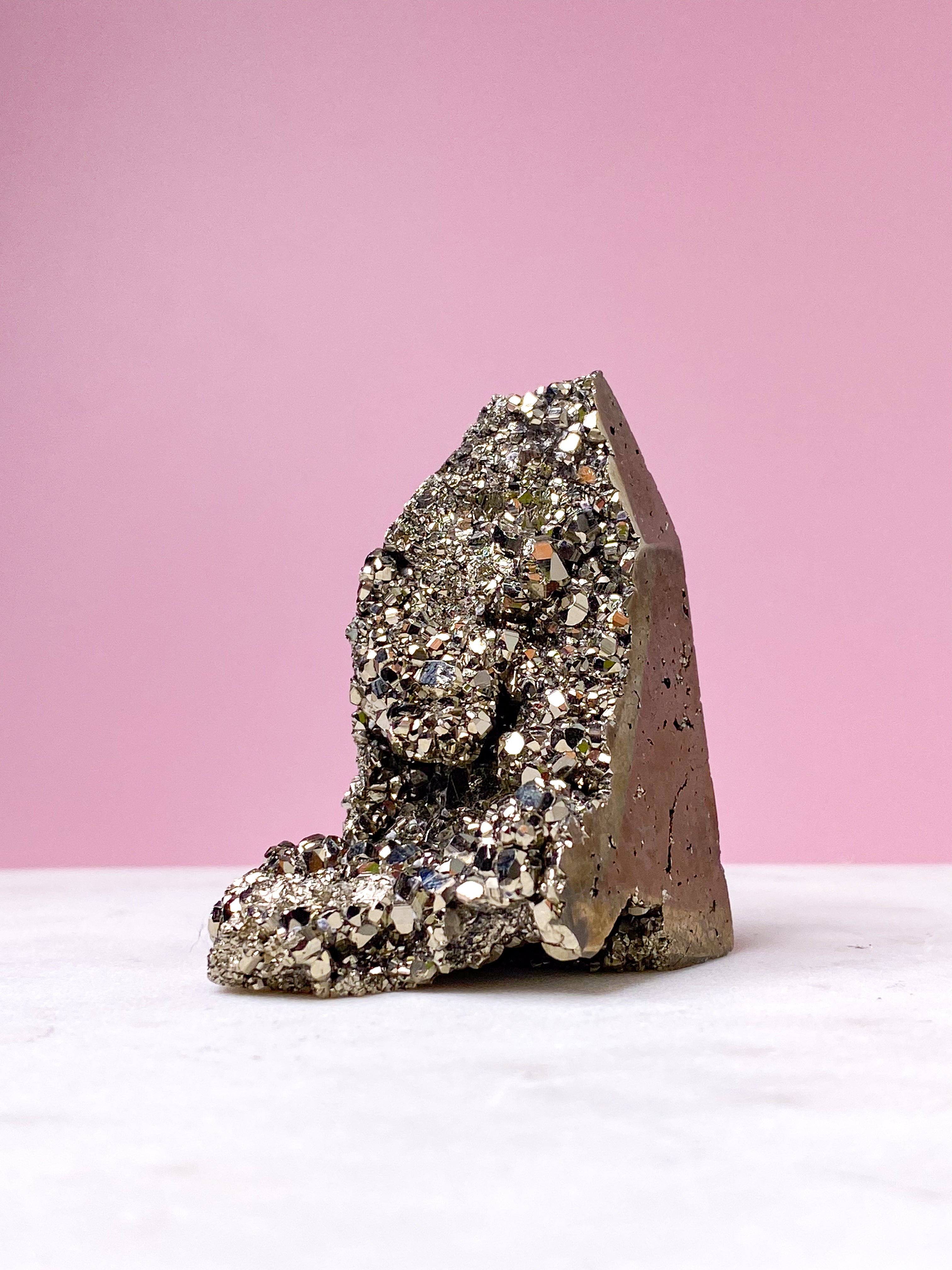 Druzy Pyrit Tårn (Nr. 18)