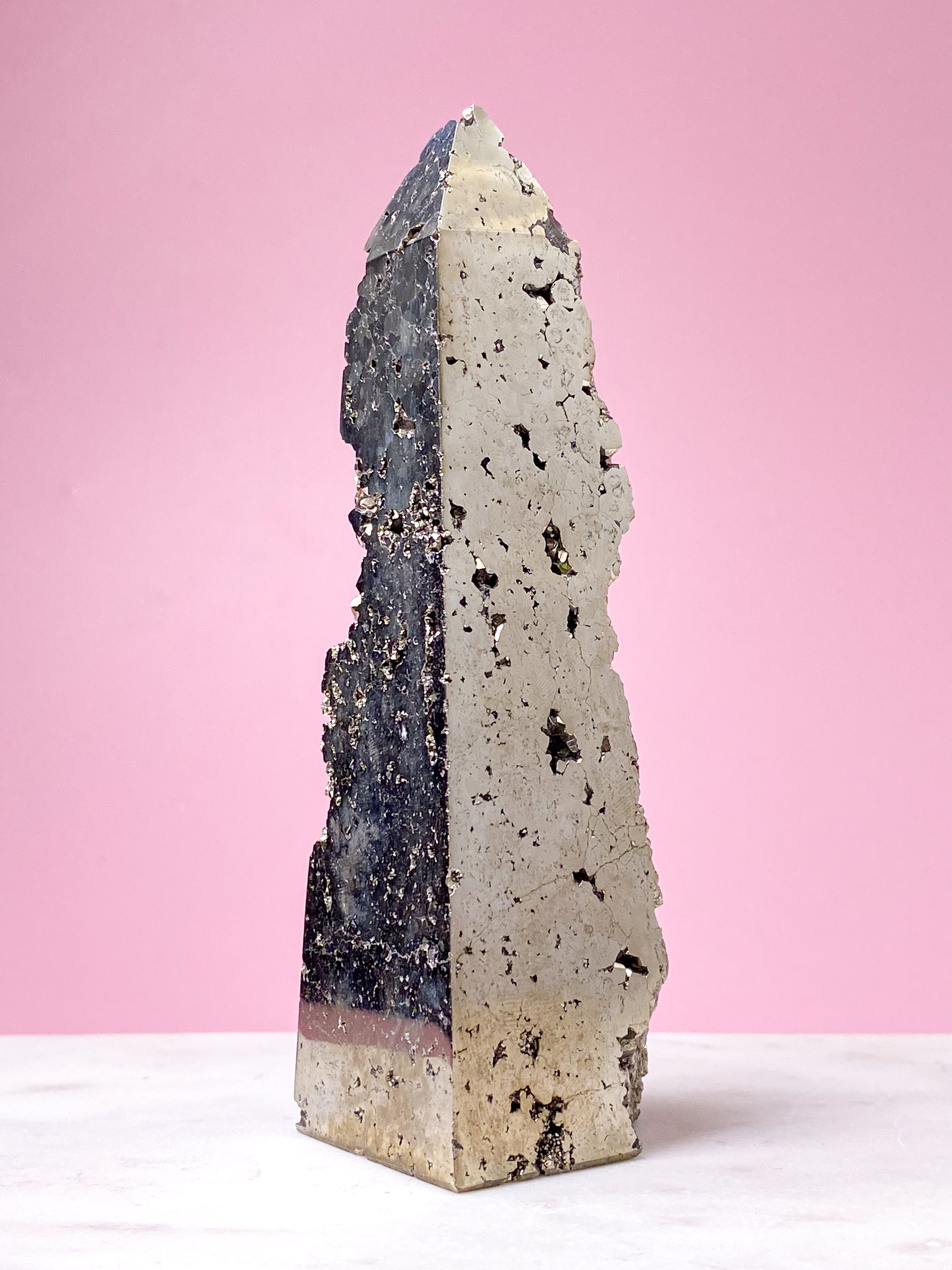 Druzy Pyrit Tårn (Nr. 24)