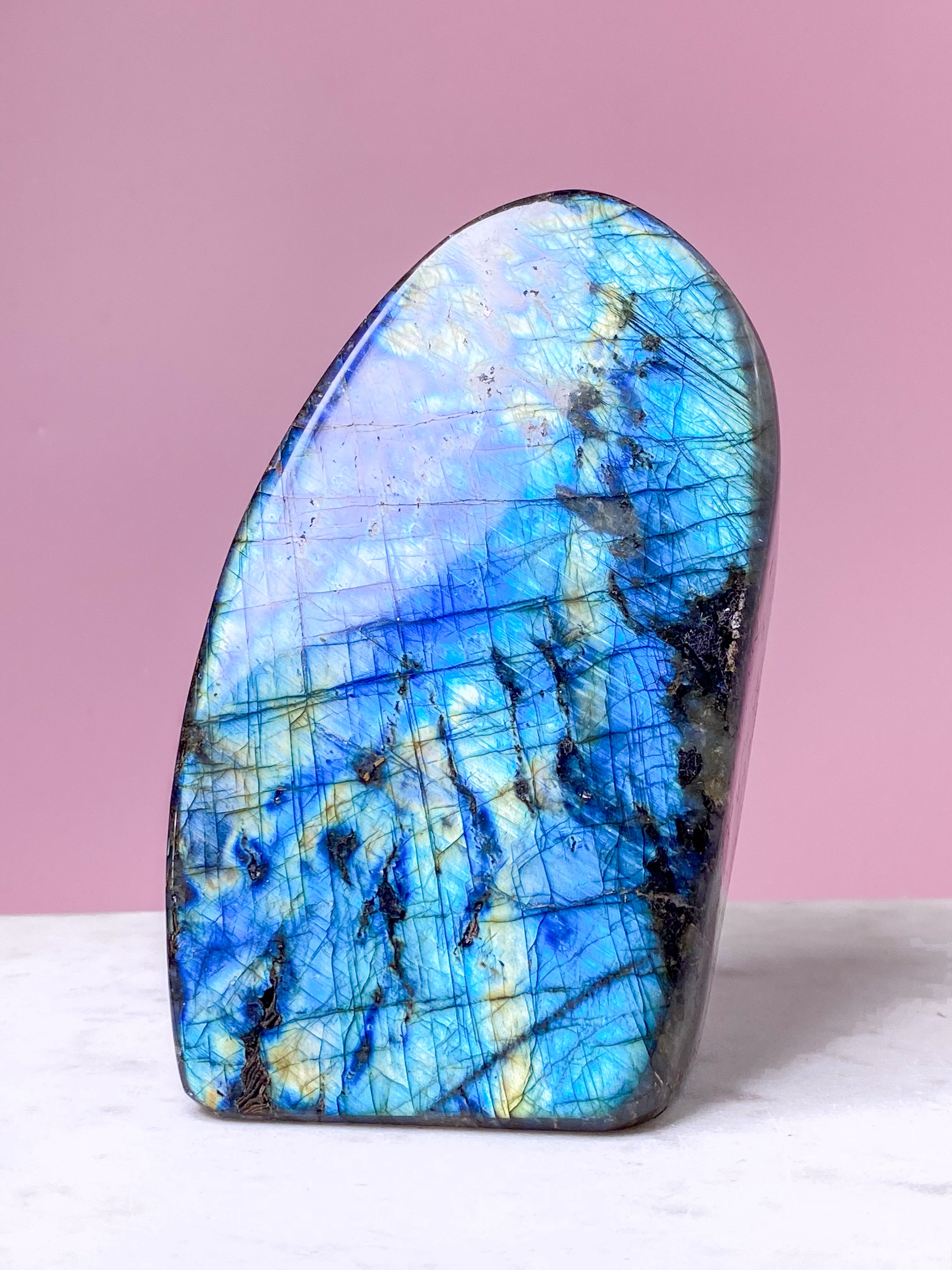 Guld labradorite hjärta