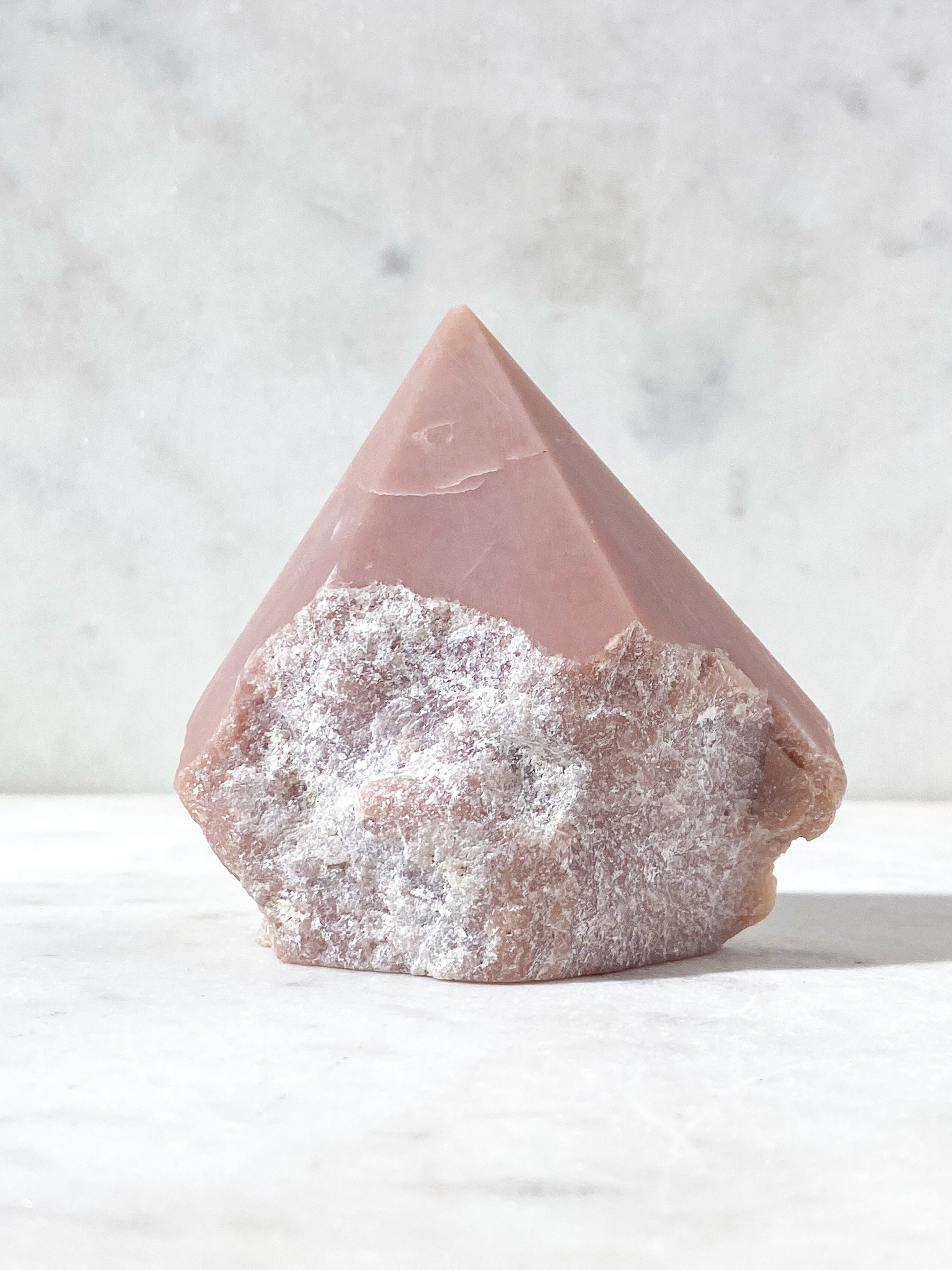 Pink Opal Med Semipoleret Spids (Nr. 2)
