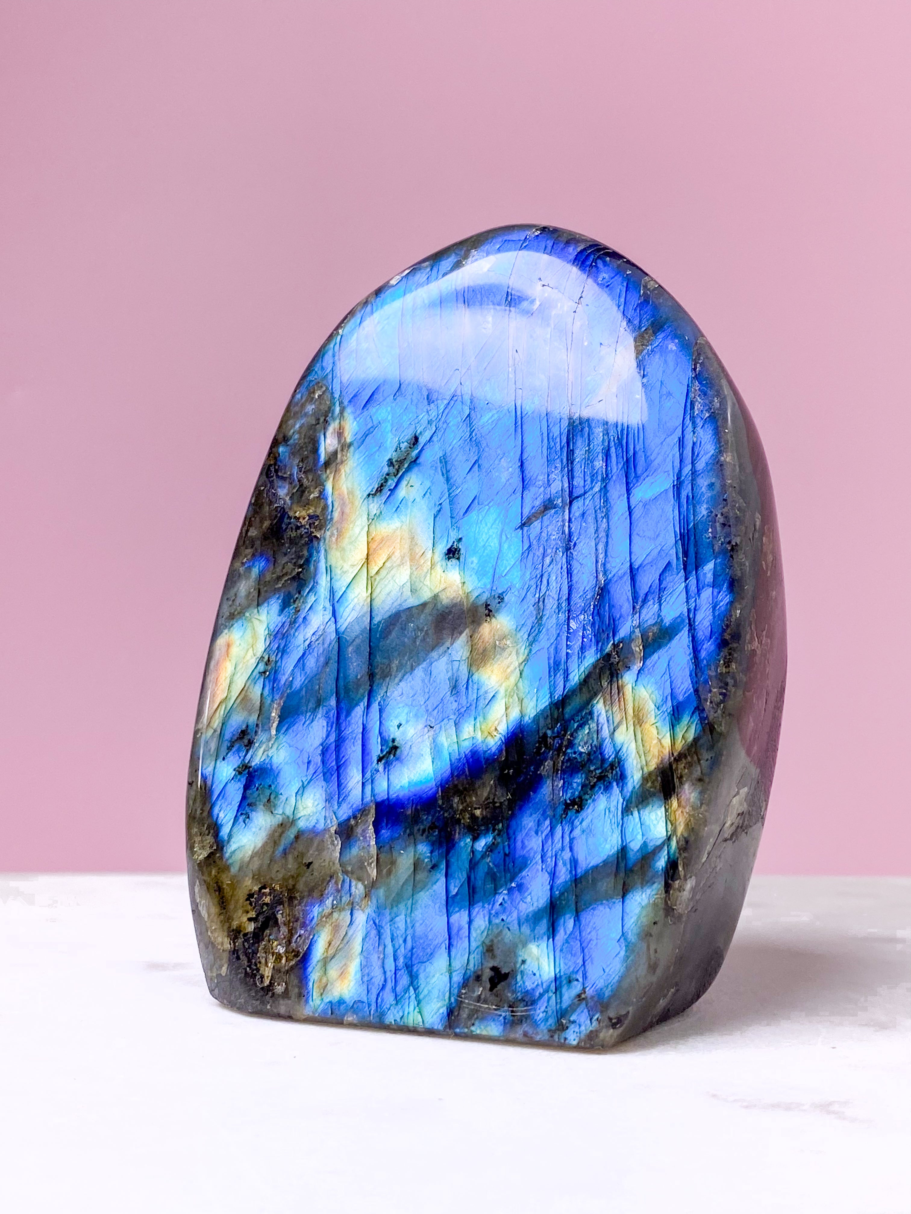 Guld labradorite hjärta