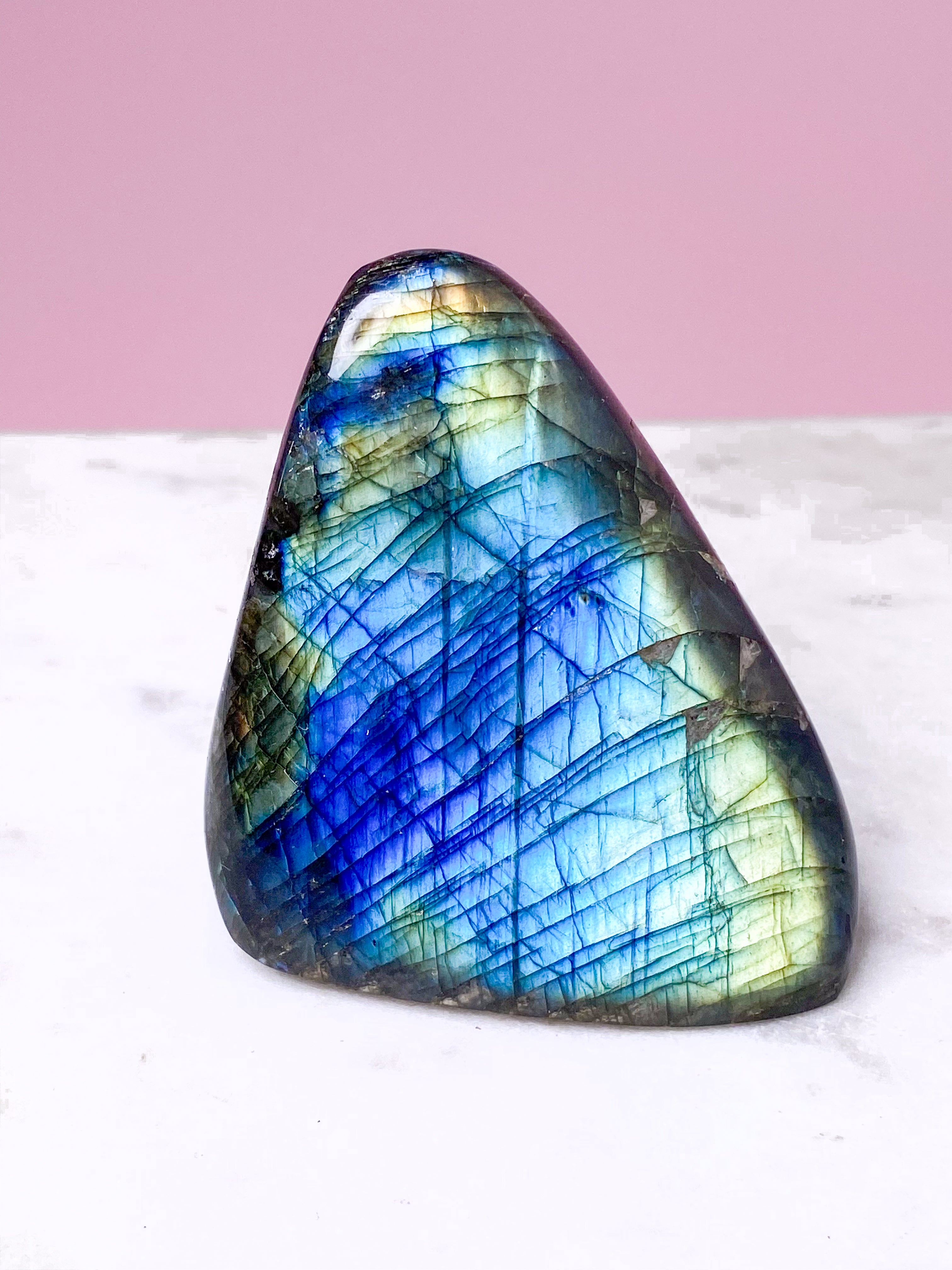 Guld labradorite hjärta