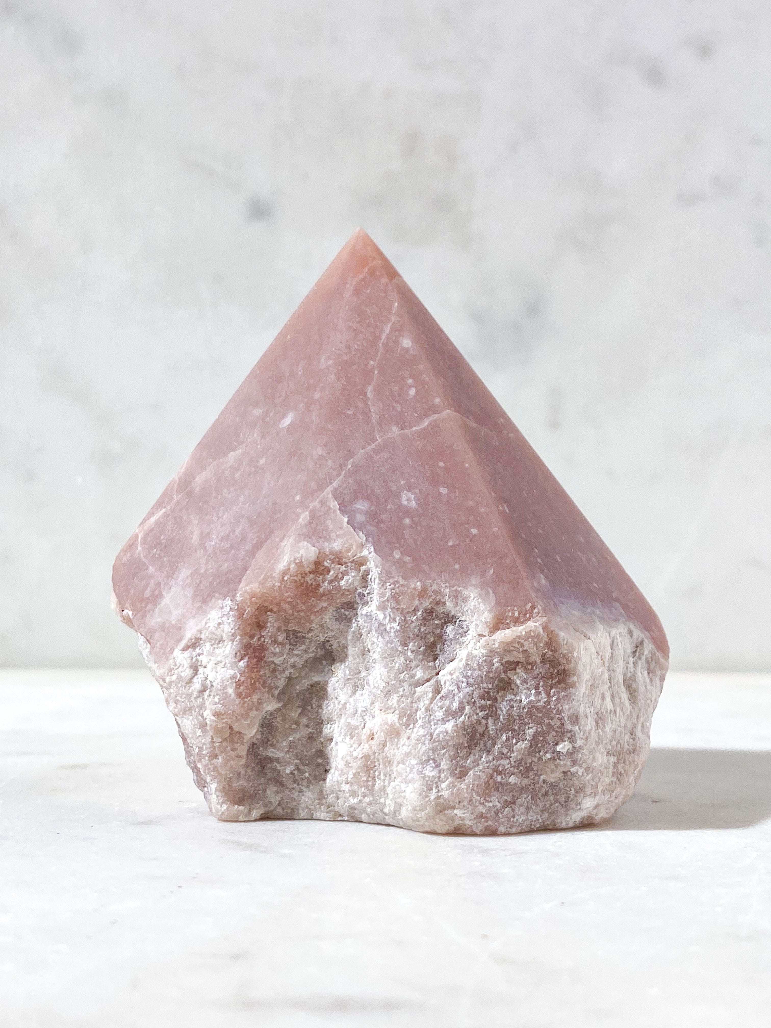 Pink Opal Med Semipoleret Spids (Nr. 5)