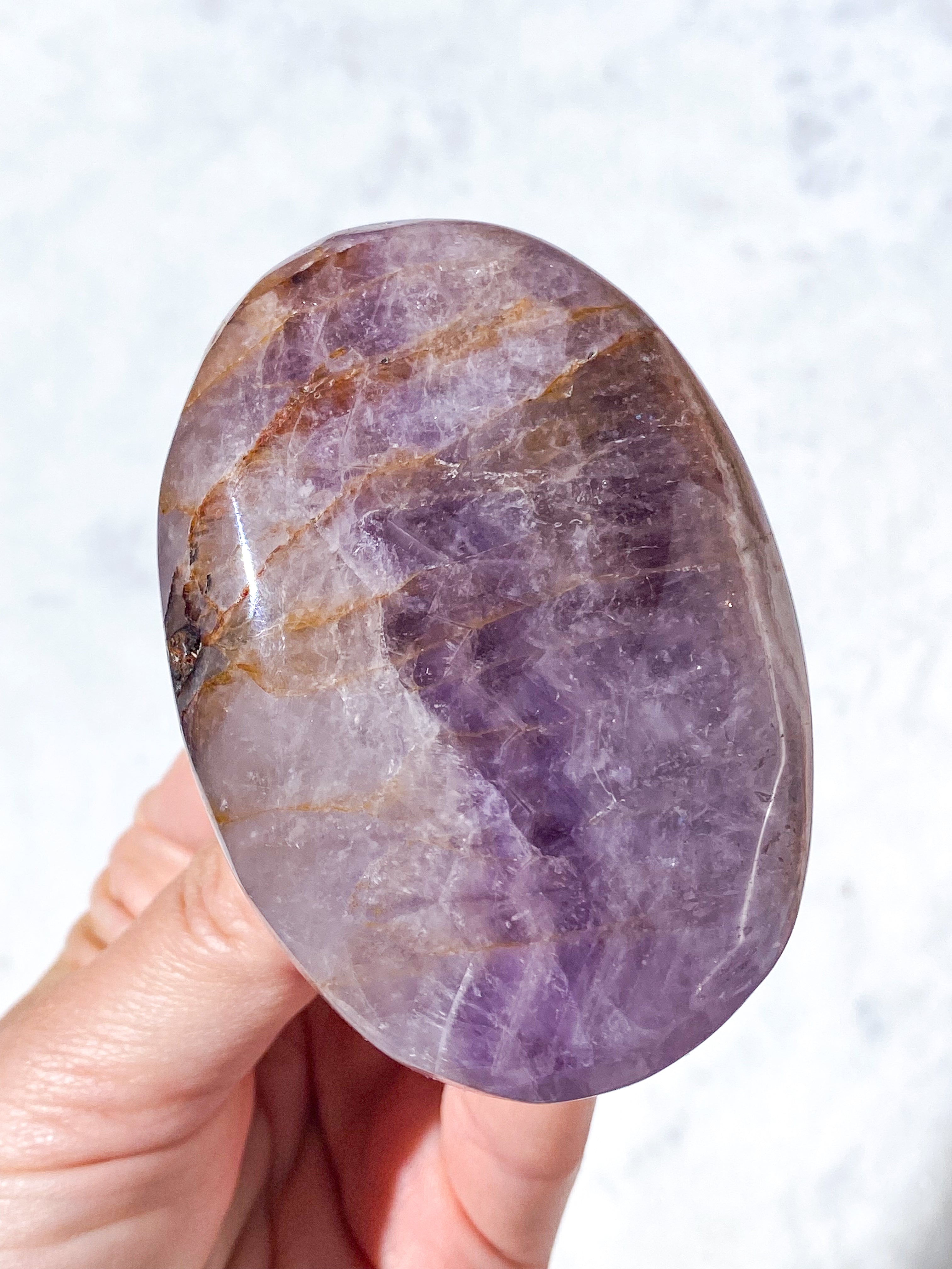 Mexico Agat & Ametyst Palmstone (Nr. 2)