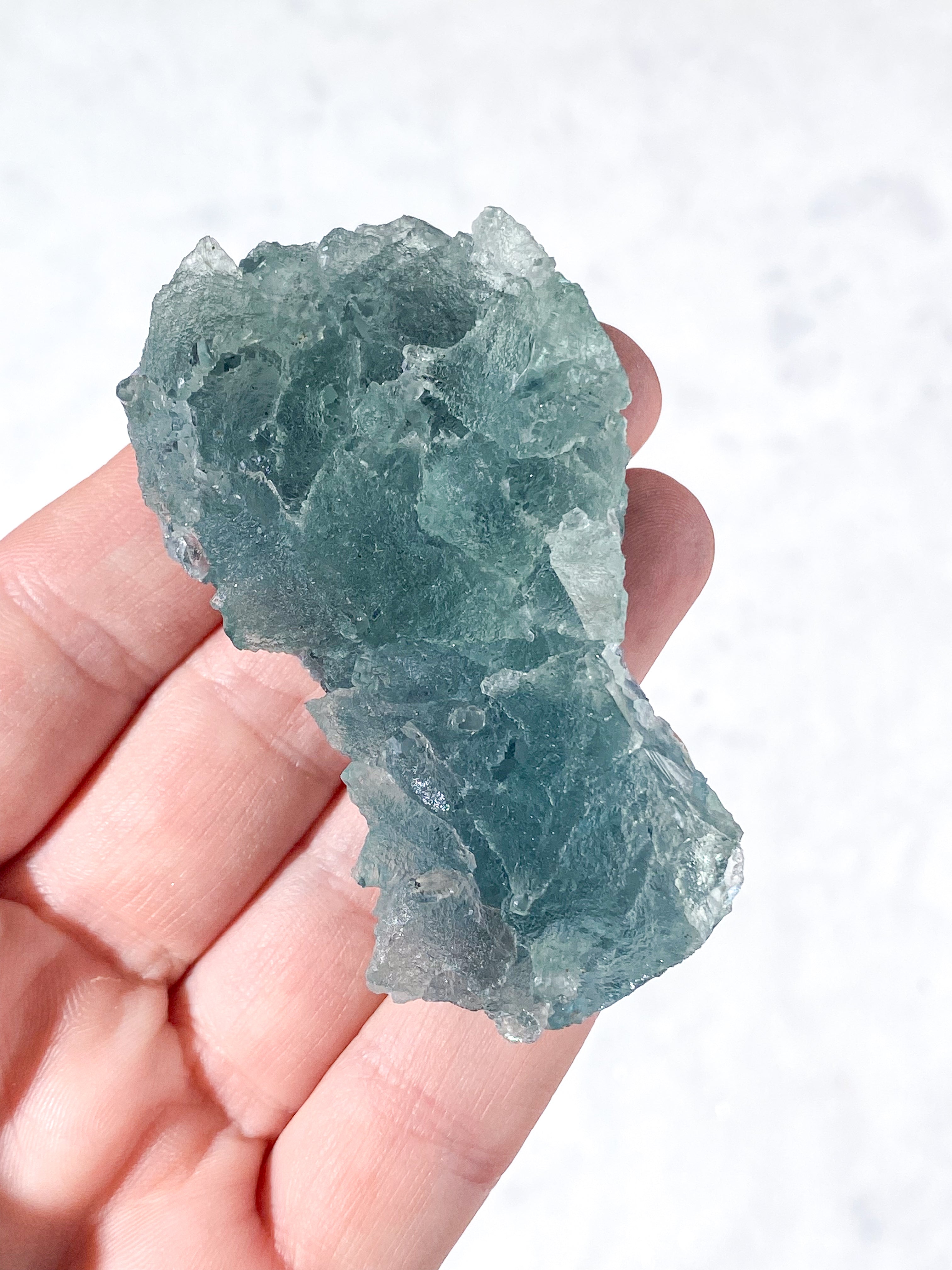 Blågrön Fluoritkluster (Nr. 57) Exklusiv Kvalitet