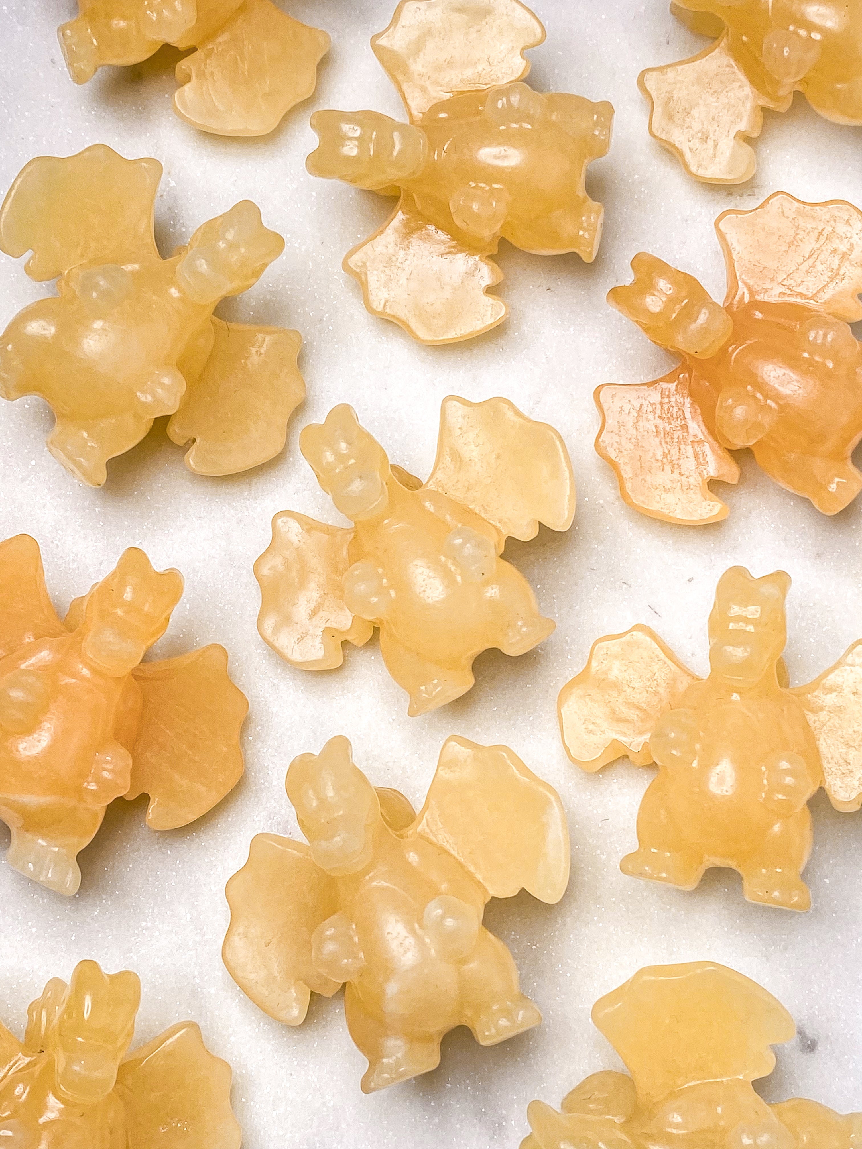 Orange kalcitpumpa med band