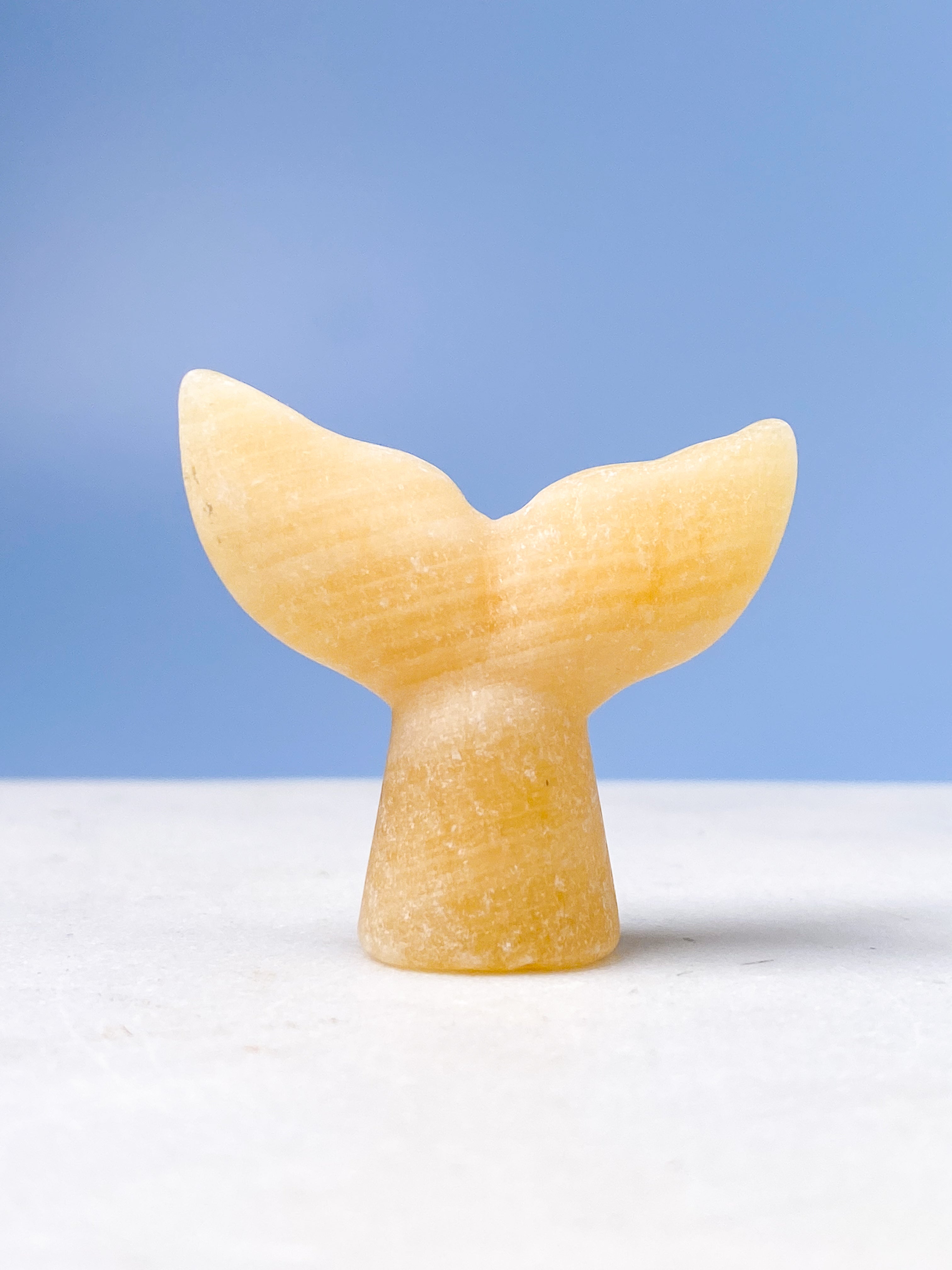 Orange kalcitpumpa med band