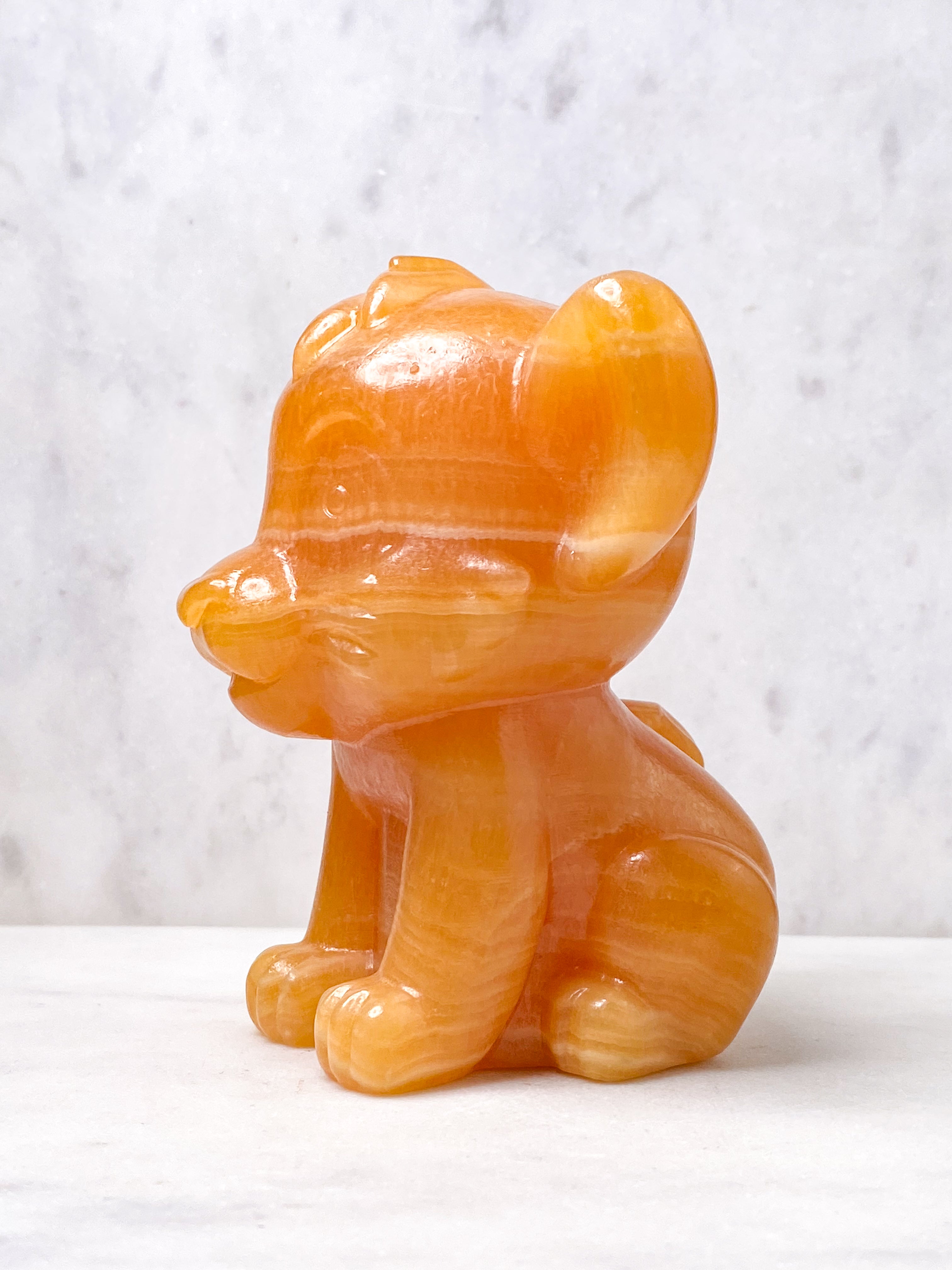 Orange kalcitpumpa med band